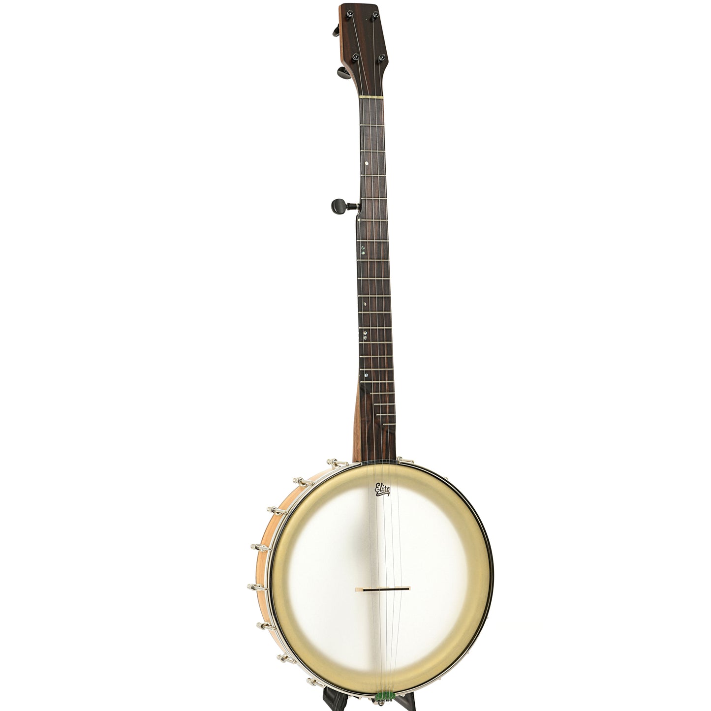 Full front of Chuck Lee Cottonwood Openback Banjo #862, 12" Rim, Dobson Tone Ring