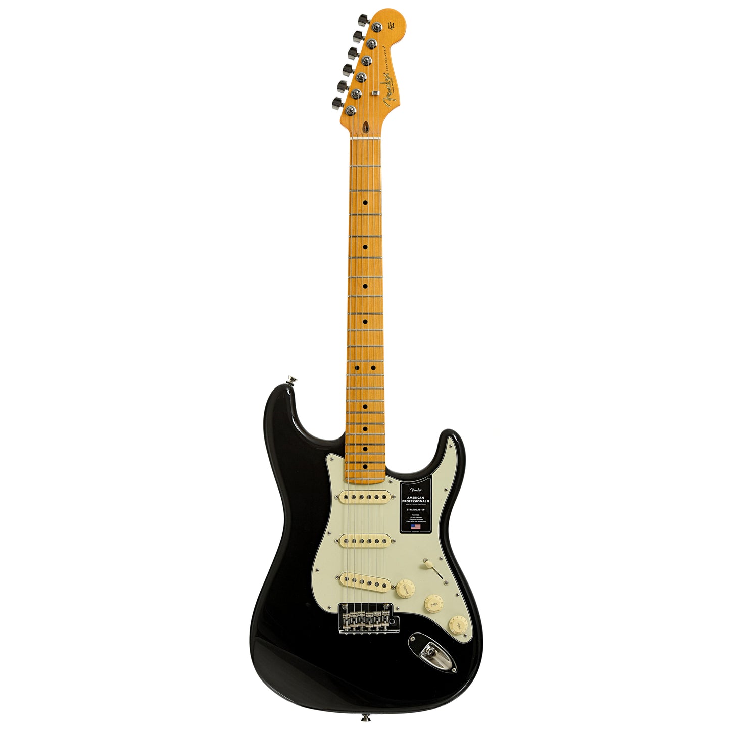 Full front of Fender American Professional II Stratocaster, Black