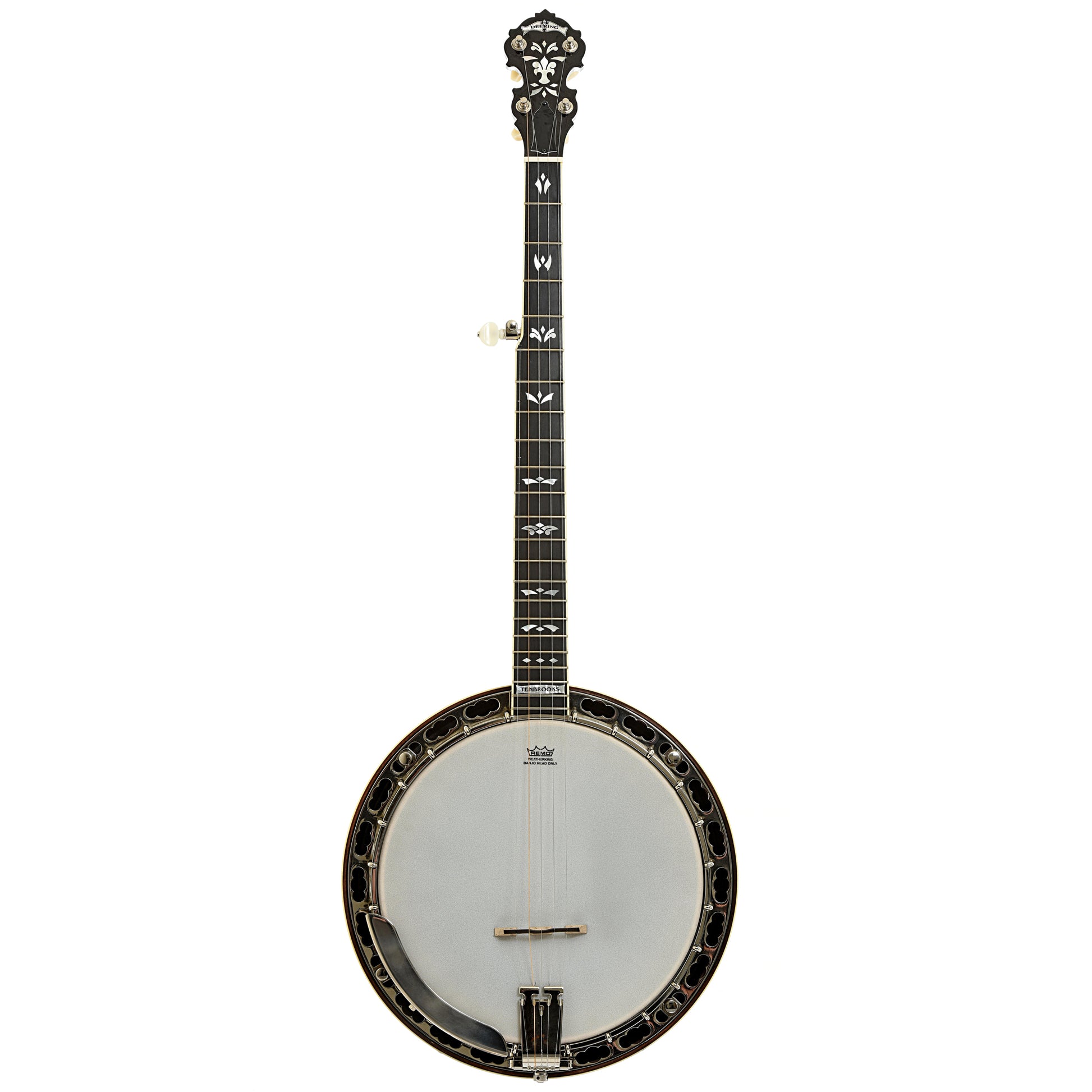 Full front of Deering Tenbrooks Legacy Resonator Banjo