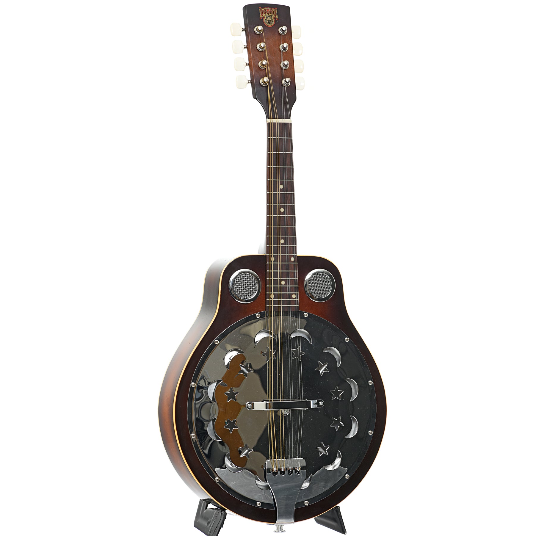 Full front and side of Dobro Model No.15 Resonator Mandolin (1982)