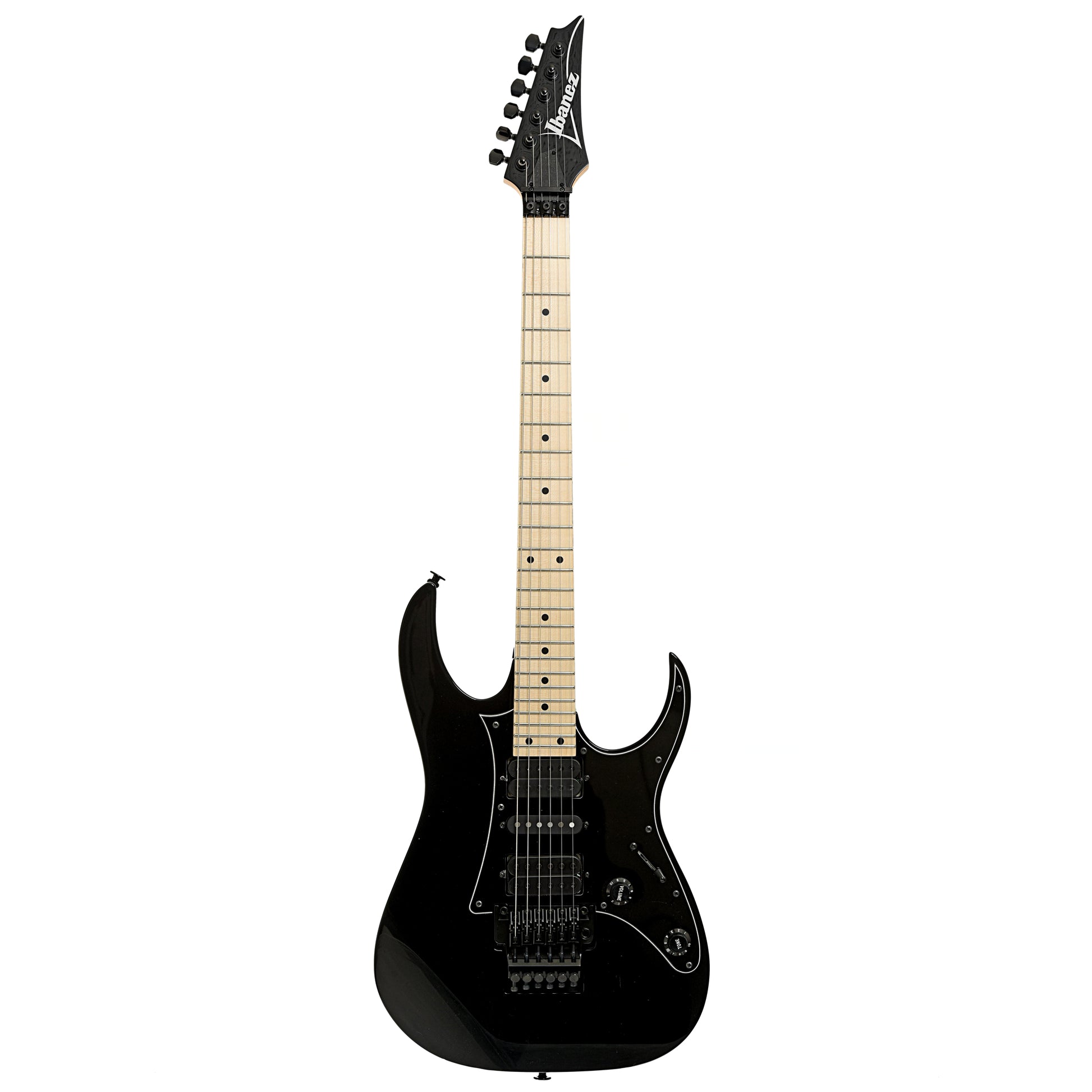 Full front of Ibanez RG550 Genesis Collection Electric Guitar, Black Finish