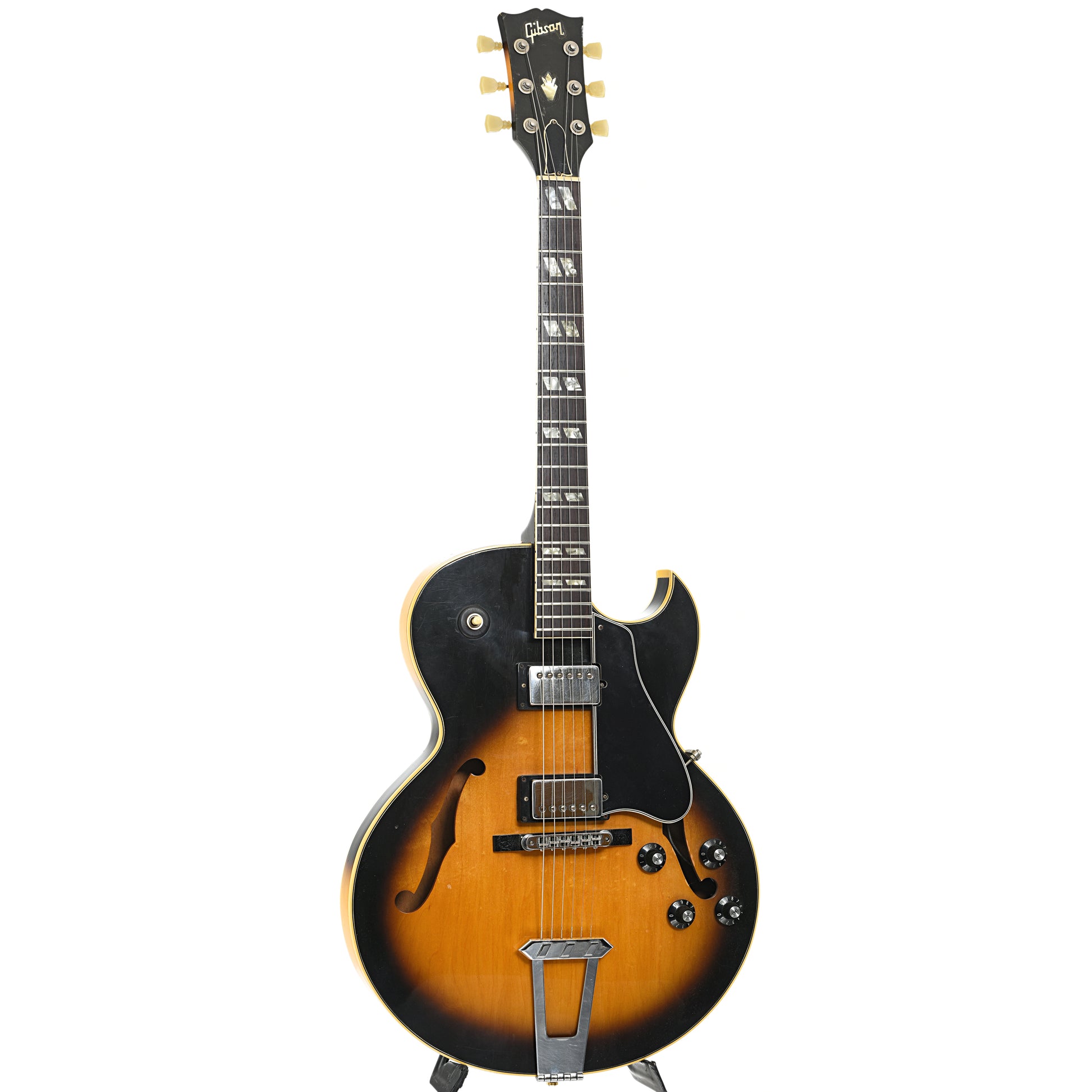 Full front and side of Gibson ES-175T Hollowbody Electric Guitar (1976)