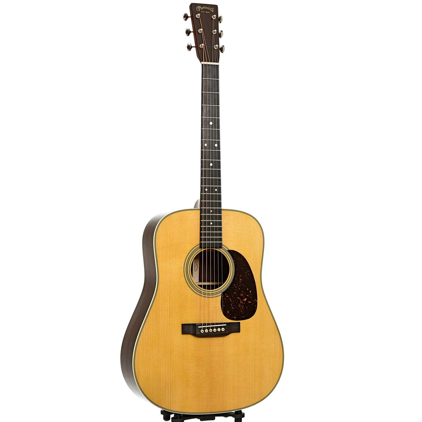 Full front and side of Martin D-28 Acoustic Guitar