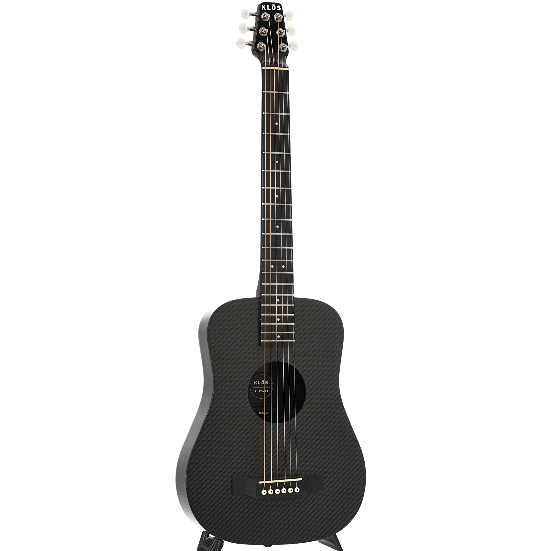 KLOS Guitars Hybrid Acoustic Electric Travel Guitar Elderly Instruments