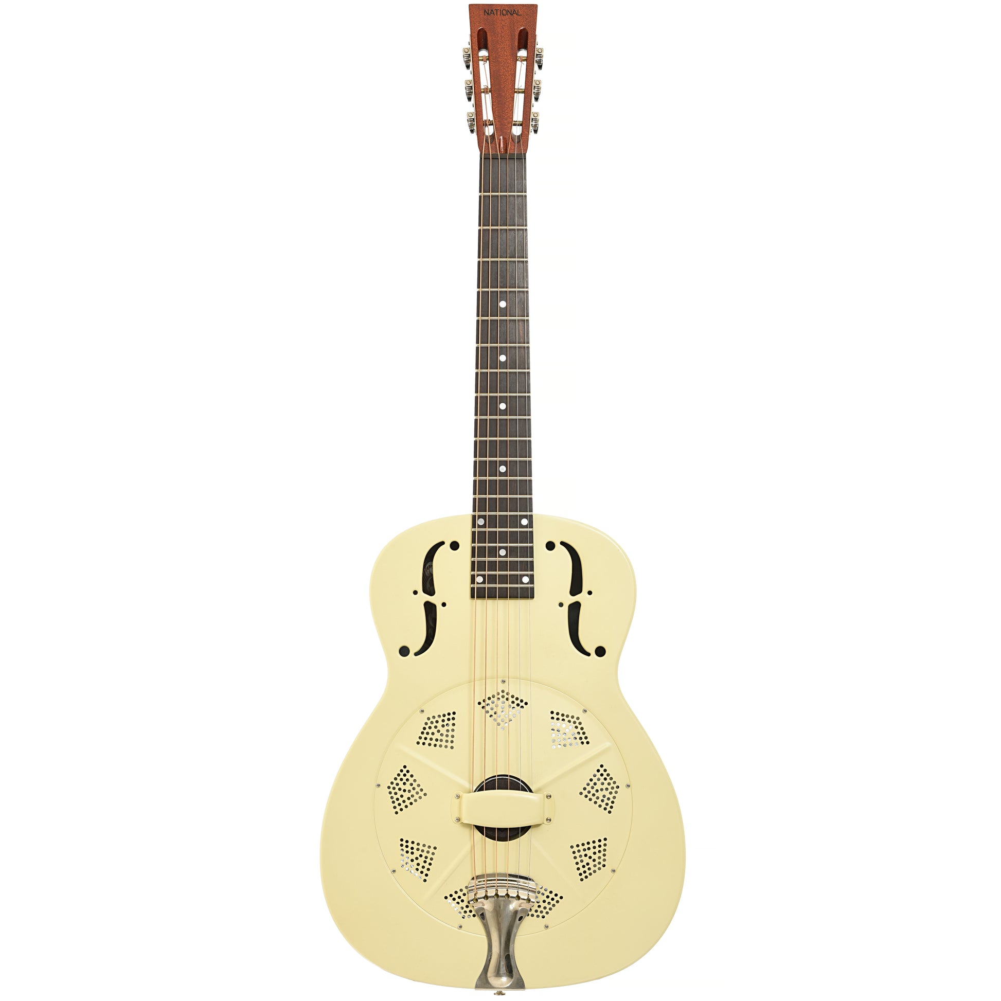 Full front of National Ivory NRP 14 Roundneck Resonator Guitar (2016)