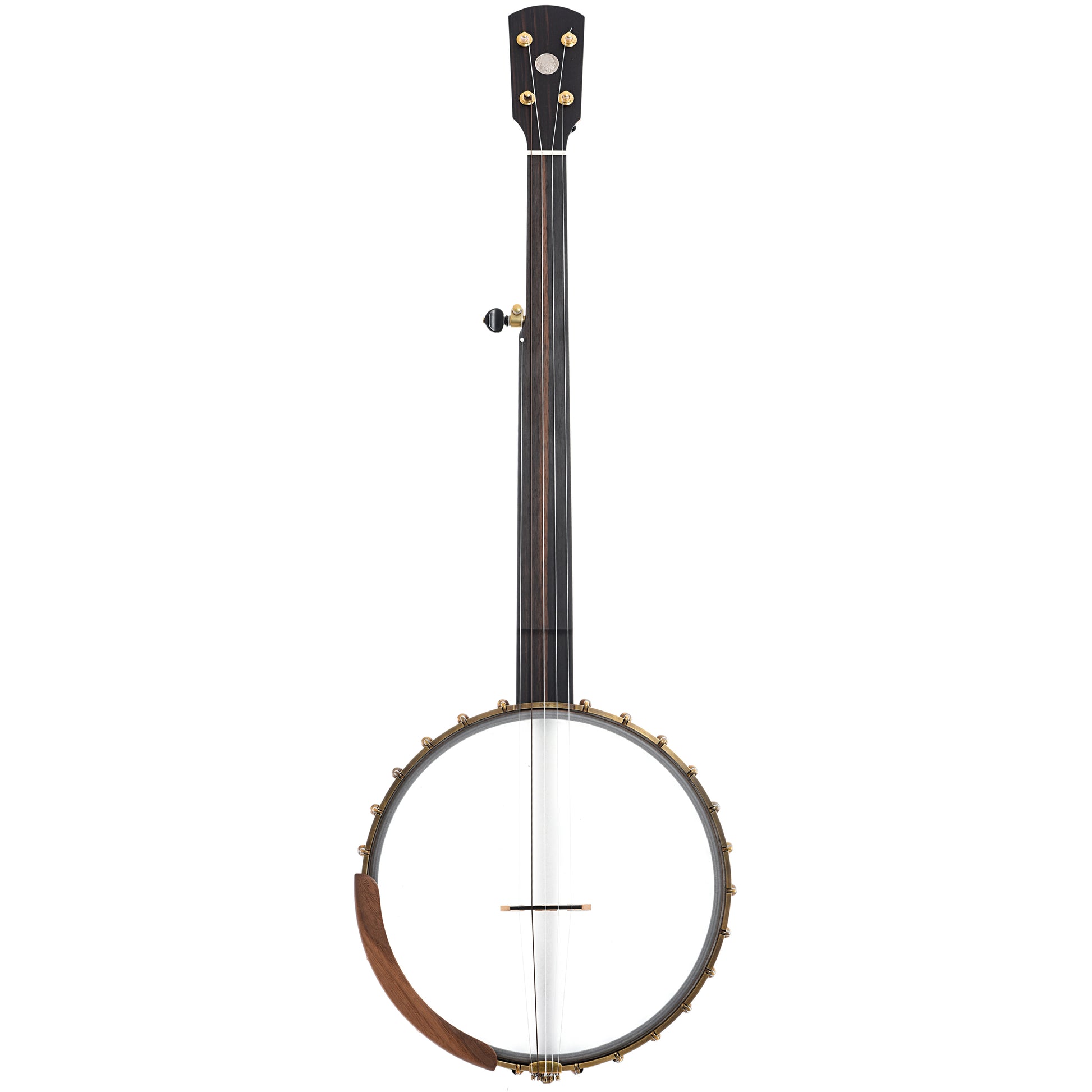 Full front of of Ode Magician 12" Fretless Openback Banjo Nylgut Strings