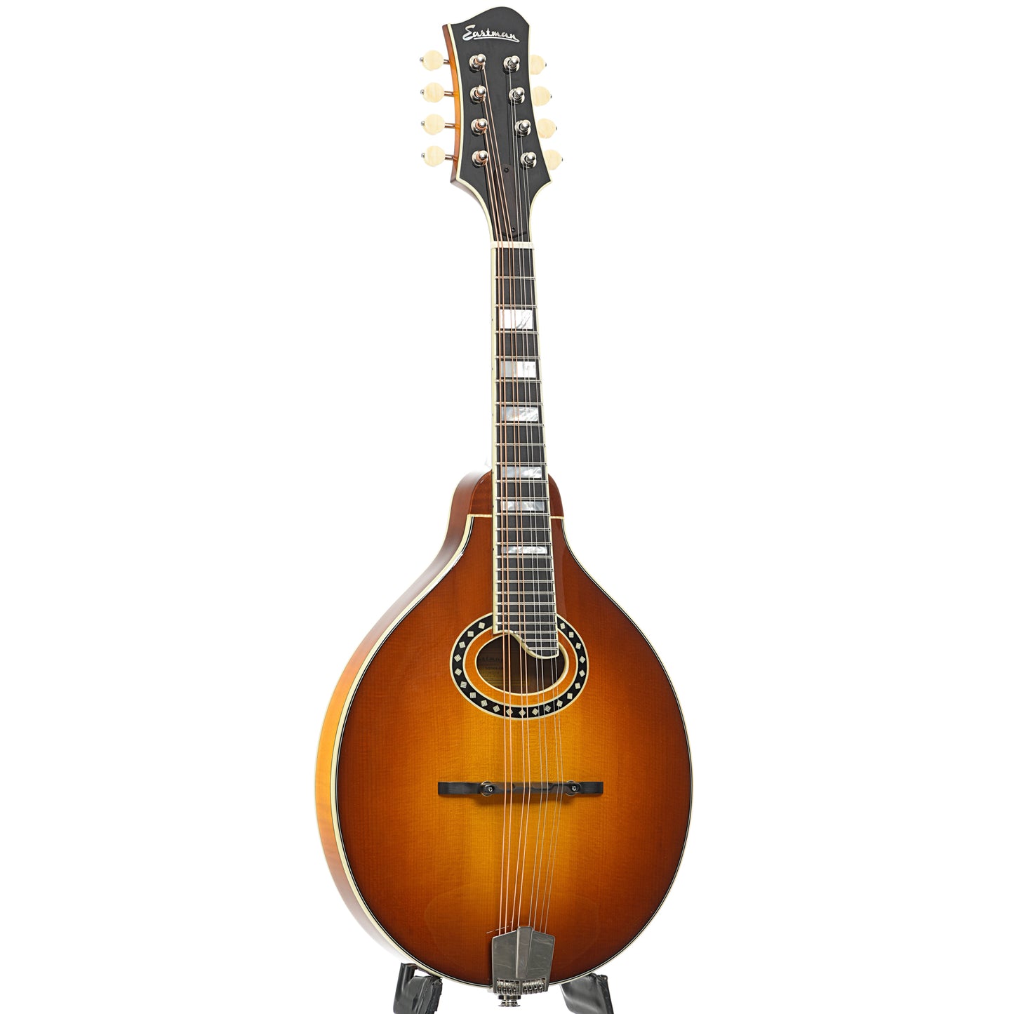 Full front and side of Eastman MD604 Mandolin
