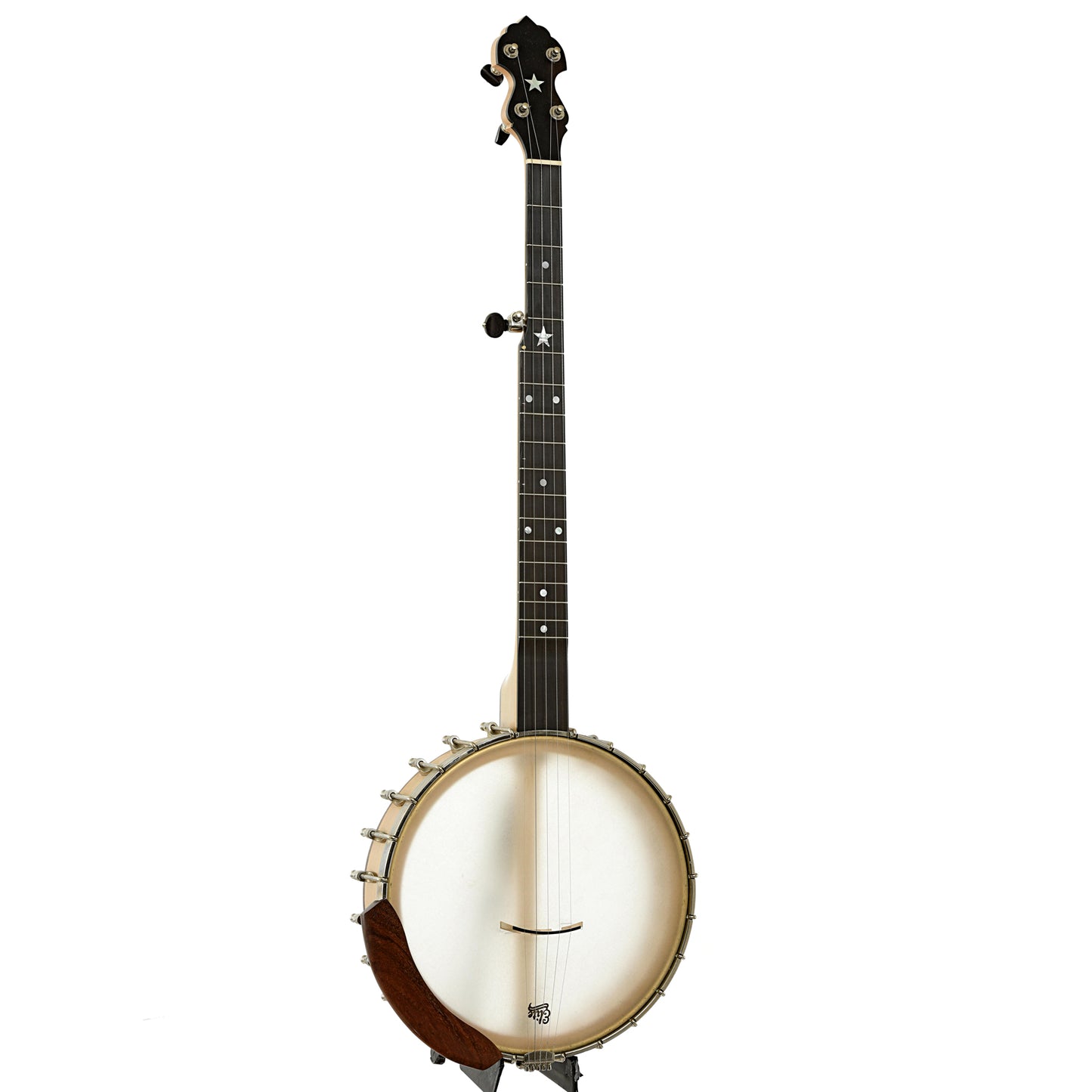 Full Front and side of Bart Reiter Special Scoop Open Back Banjo 