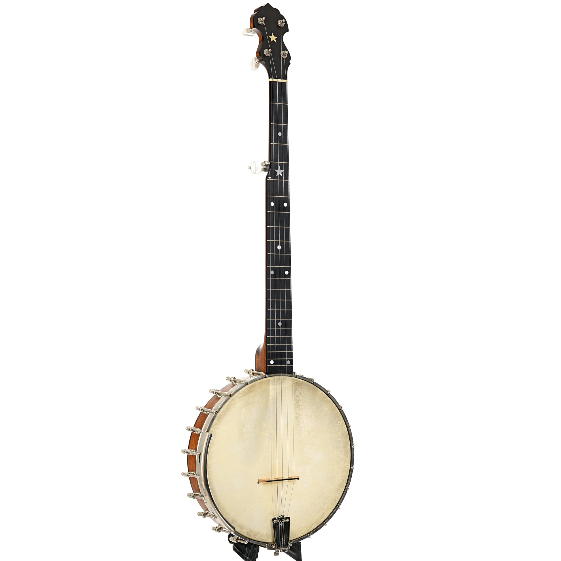 Full front and side of Bart Reiter Special Open Back Banjo (1998)