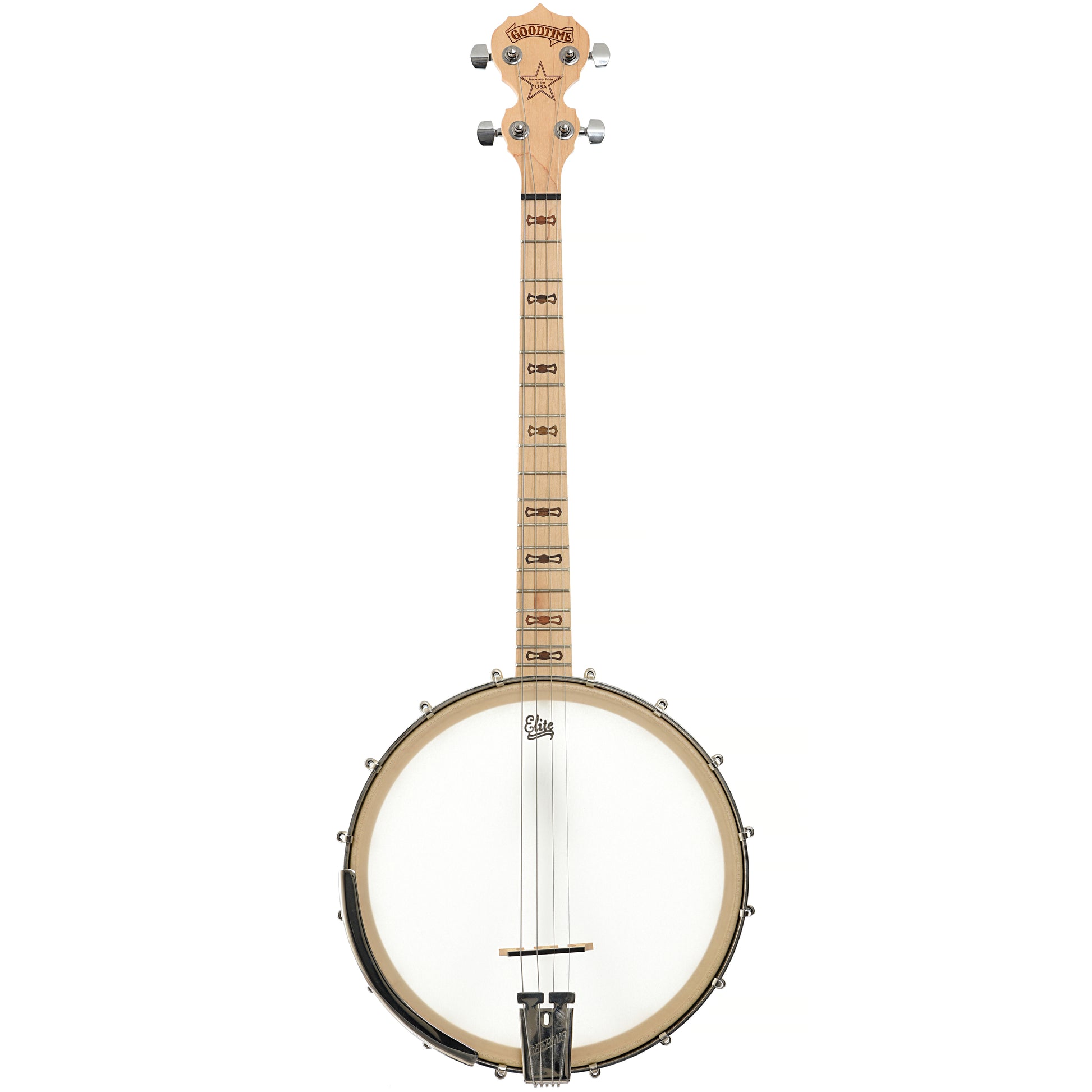 Full front of Deering Goodtime 17-Fret Tenor Banjo (2010s)