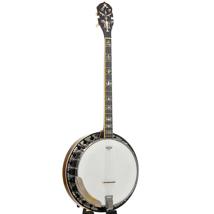 Full Front and side of Wayne Fairchild Plectrum Banjo