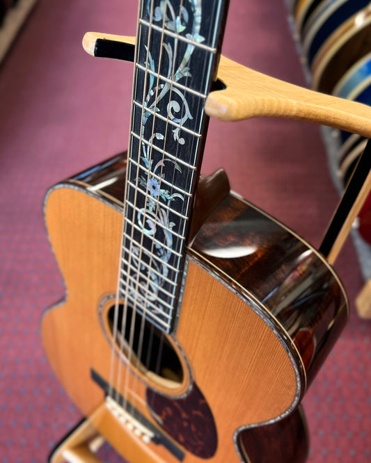 Showroom photo of Bourgeois Style 42 Brazilian Custom OM Acoustic Guitar (2015)