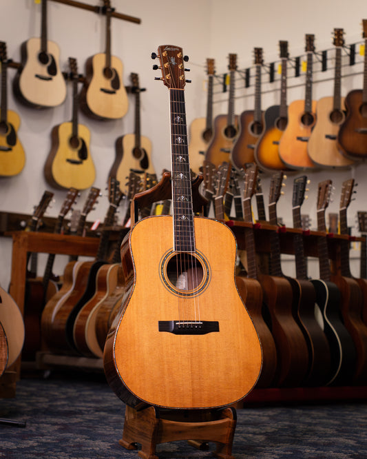 Showroom photo of Front and side of Larrivee D-10 Brazilian Acoustic