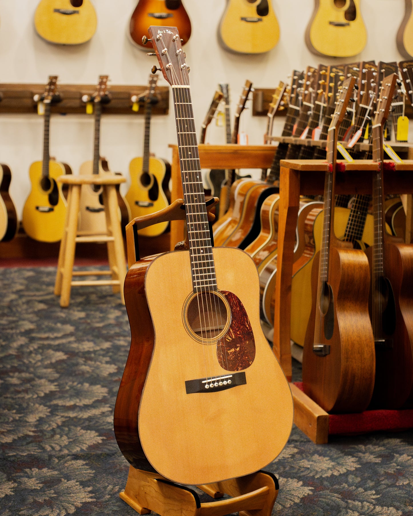 Showroom photo of Front of Huss & Dalton TD-M Custom Acoustic Guitar (2008)