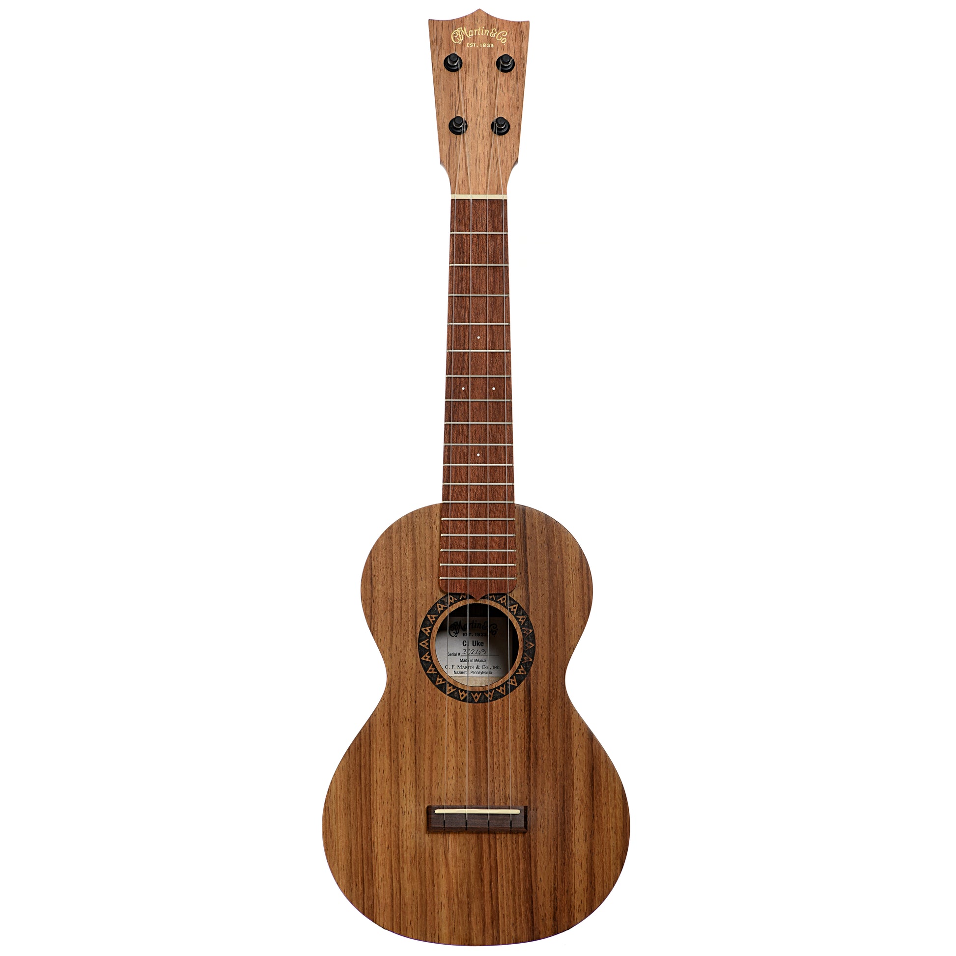 Full front of Martin C1 Koa Concert Ukulele