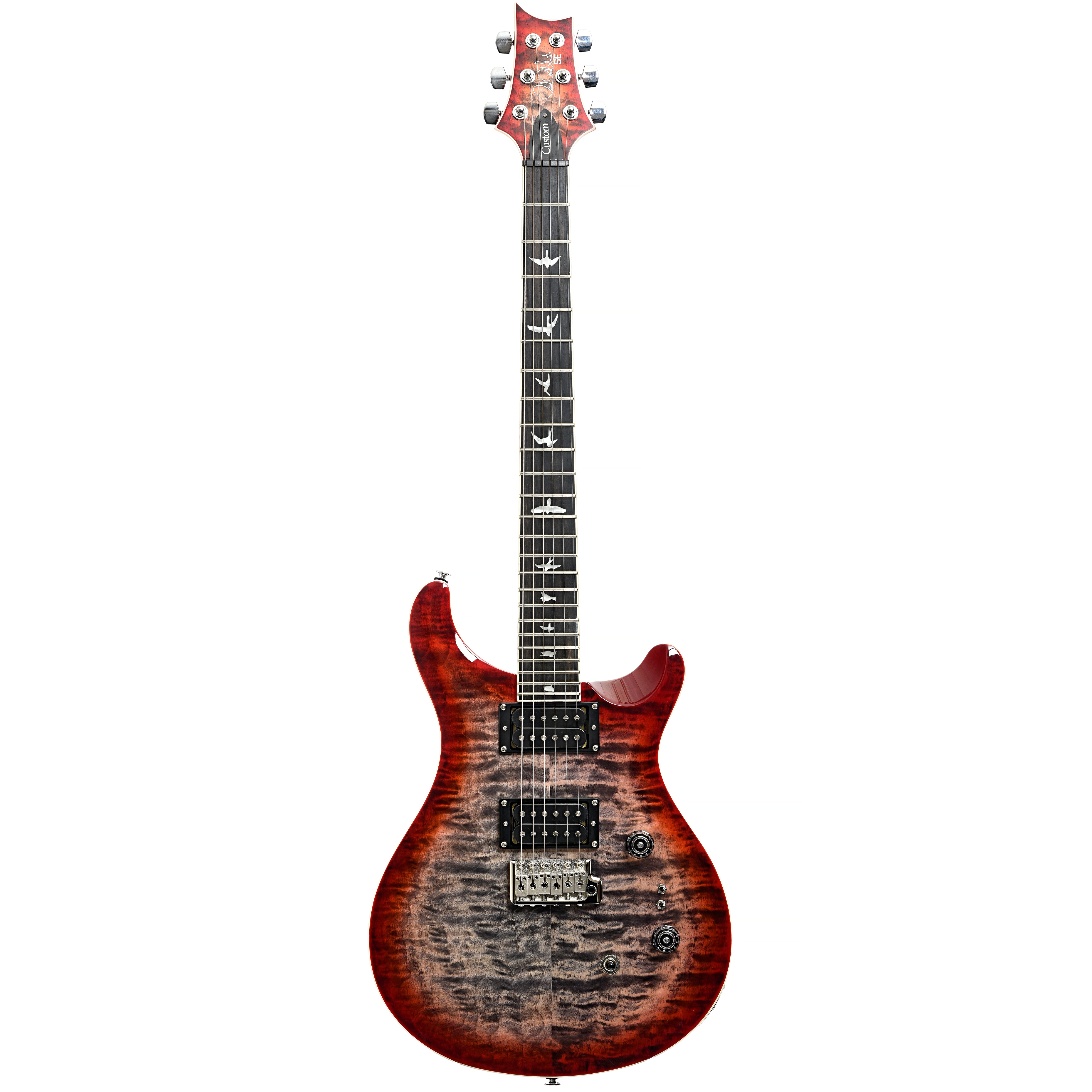 PRS SE Custom 24-08 Quilt Top Charcoal Cherry Burst Electric Guitar –  Elderly Instruments