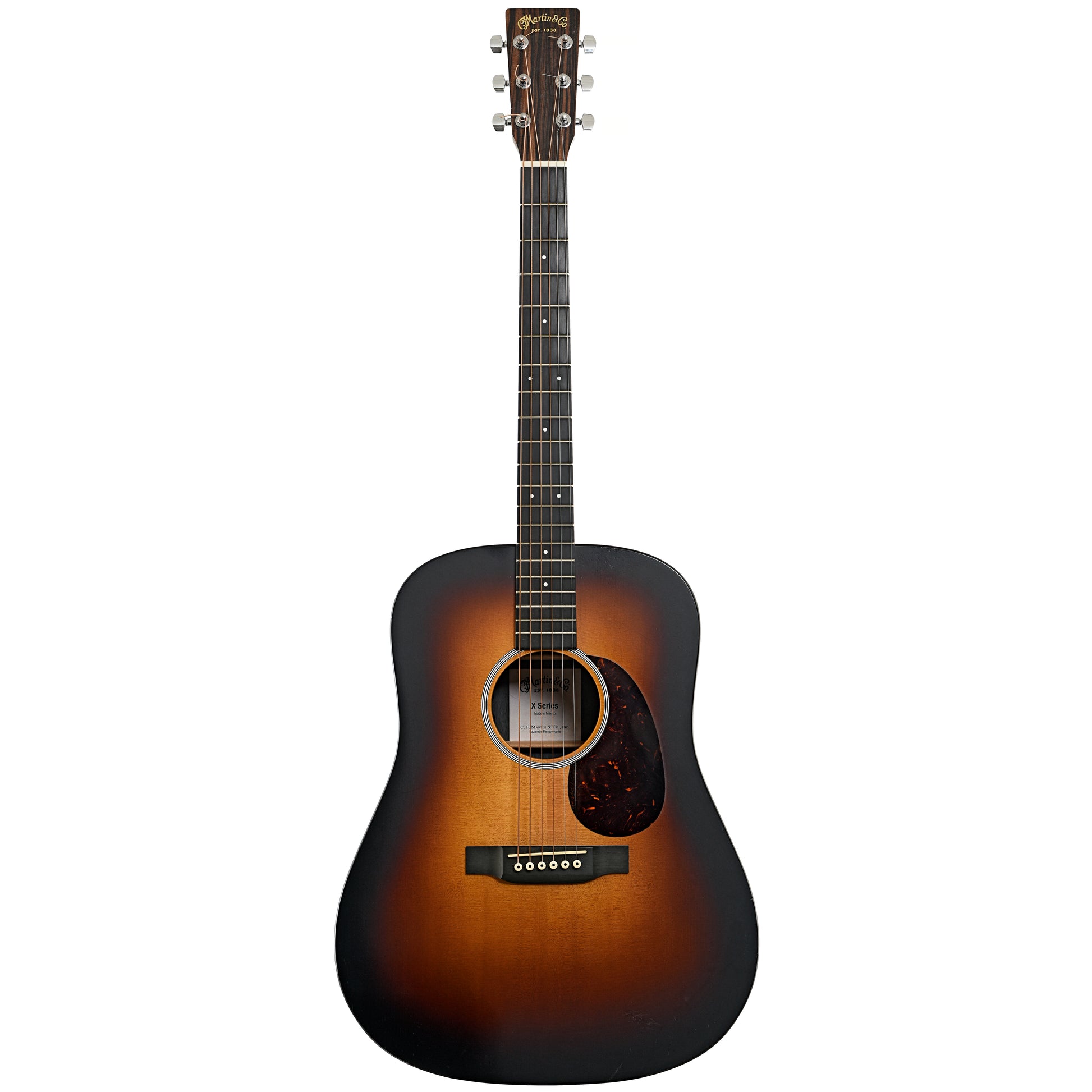 Full front of Martin DX1AE Macassar Burst Acoustic Guitar (2019)
