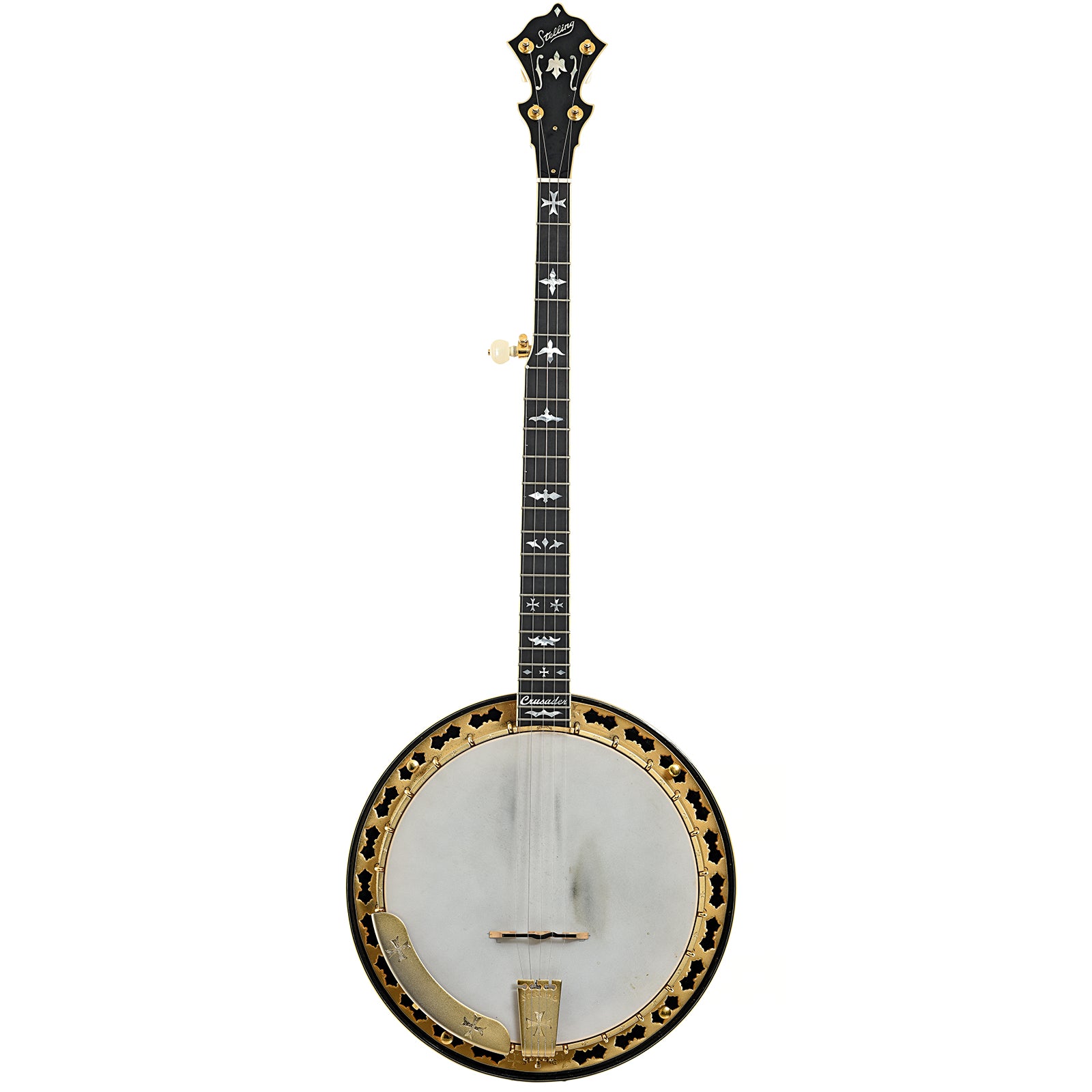 Full front of Stelling Crusader Deluxe Resonator Banjo (2004)