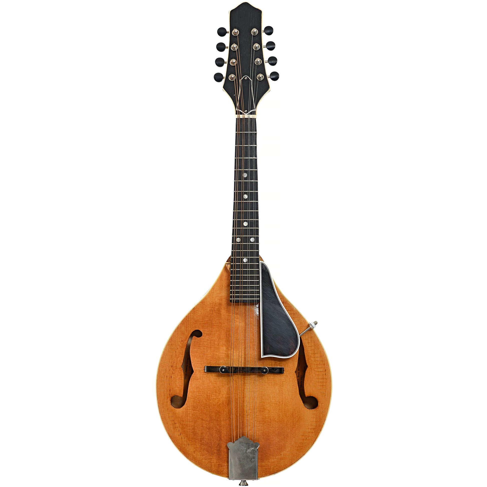 Full front of Jordan Buck A-Style Mandolin (2013)