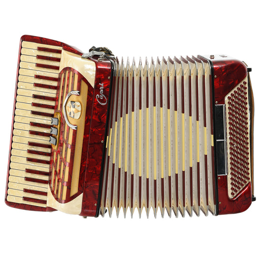 Front with bellows open of Capri Keyboard Accordion