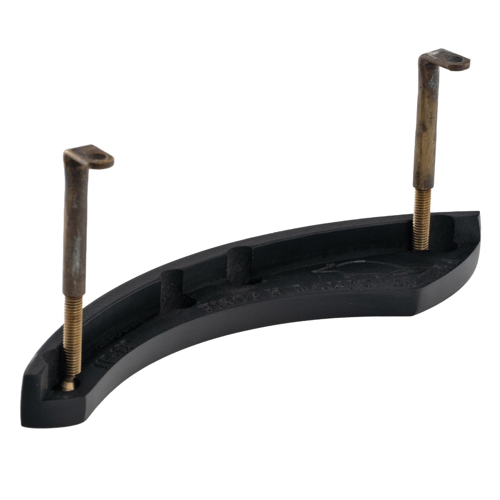 Bottom and side of Pisgah Armadillo Banjo Armrest, Black Richlite