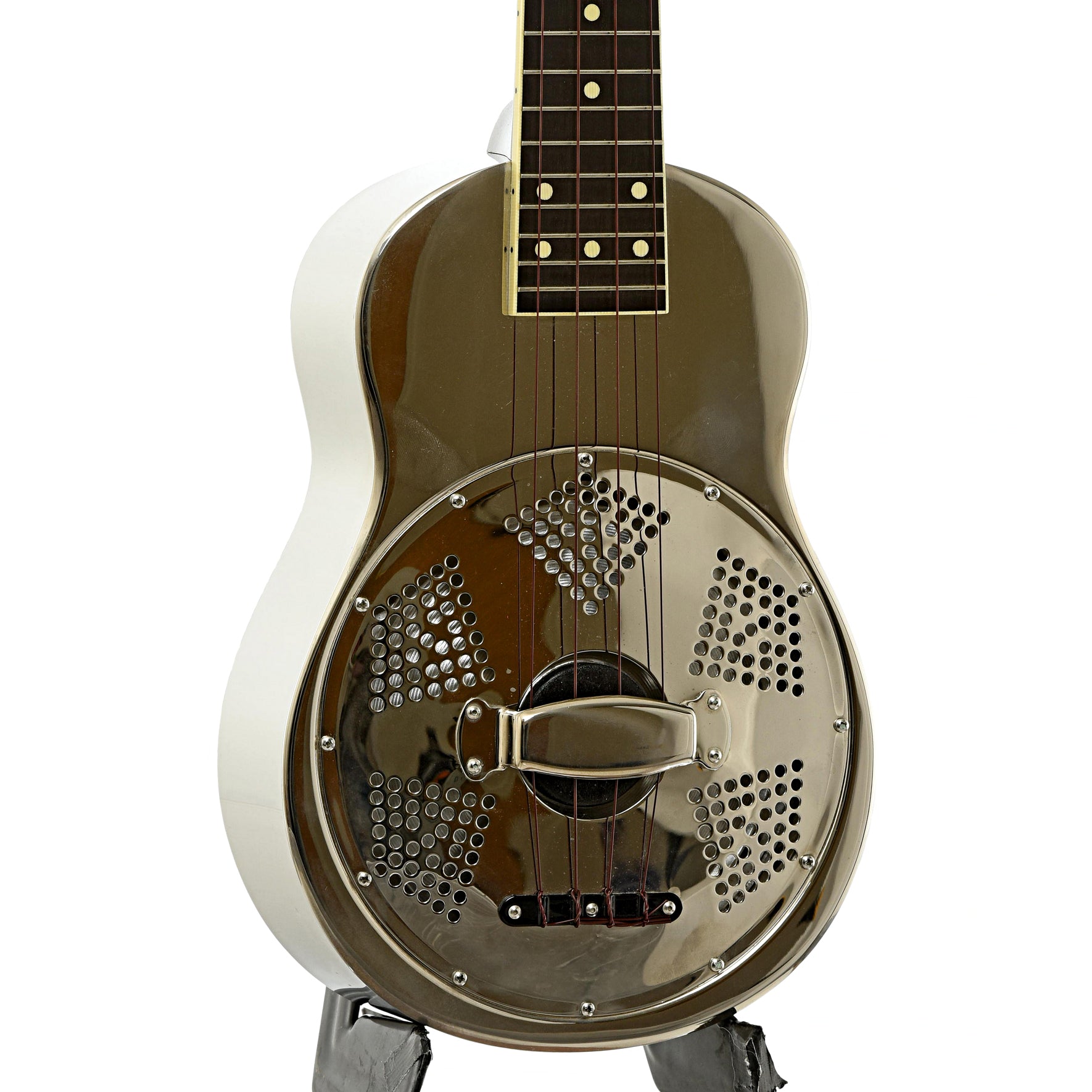 Front and side of National Style N Soprano Resonator Ukulele