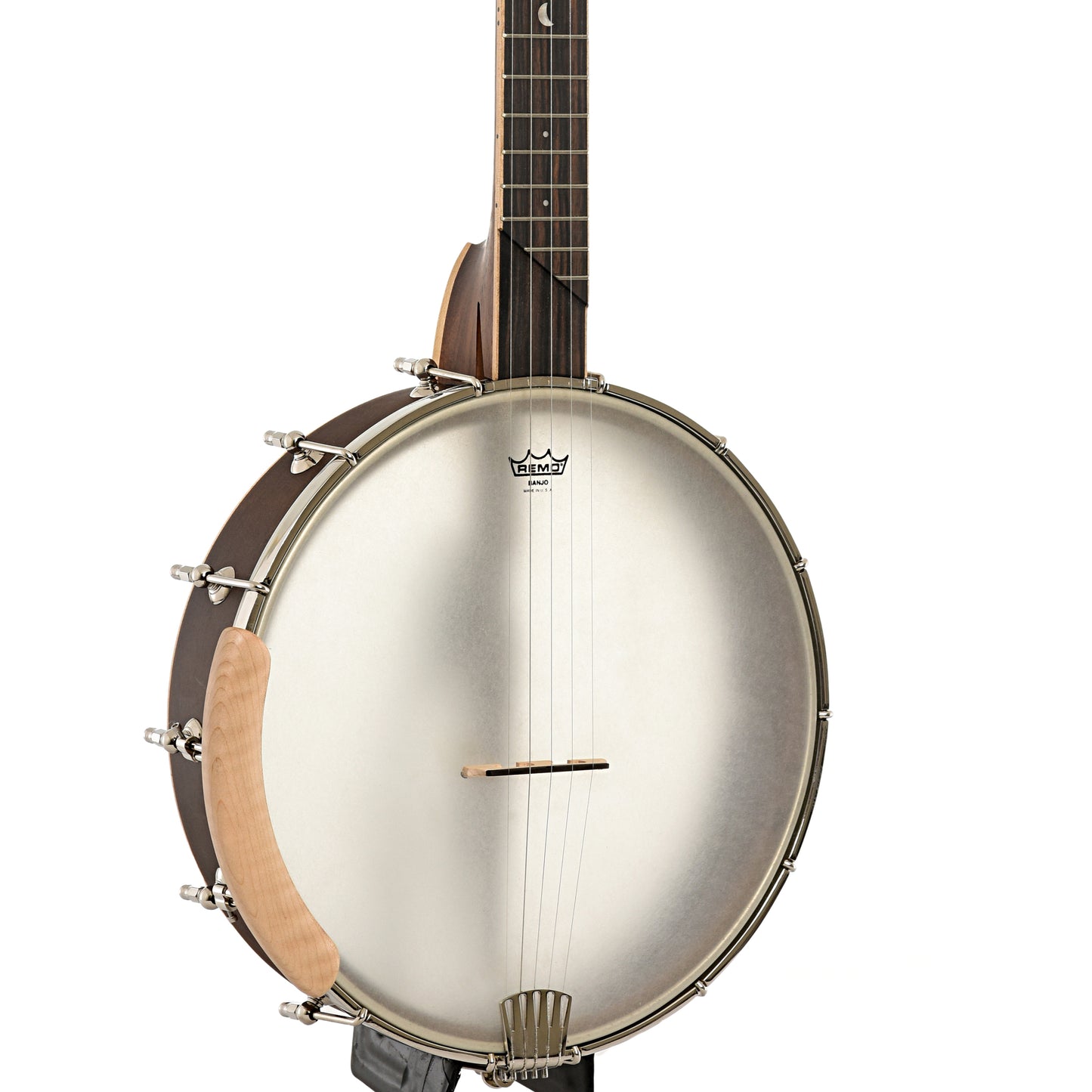 Front and side of Gold Tone High Moon HM-100 Open Back Banjo