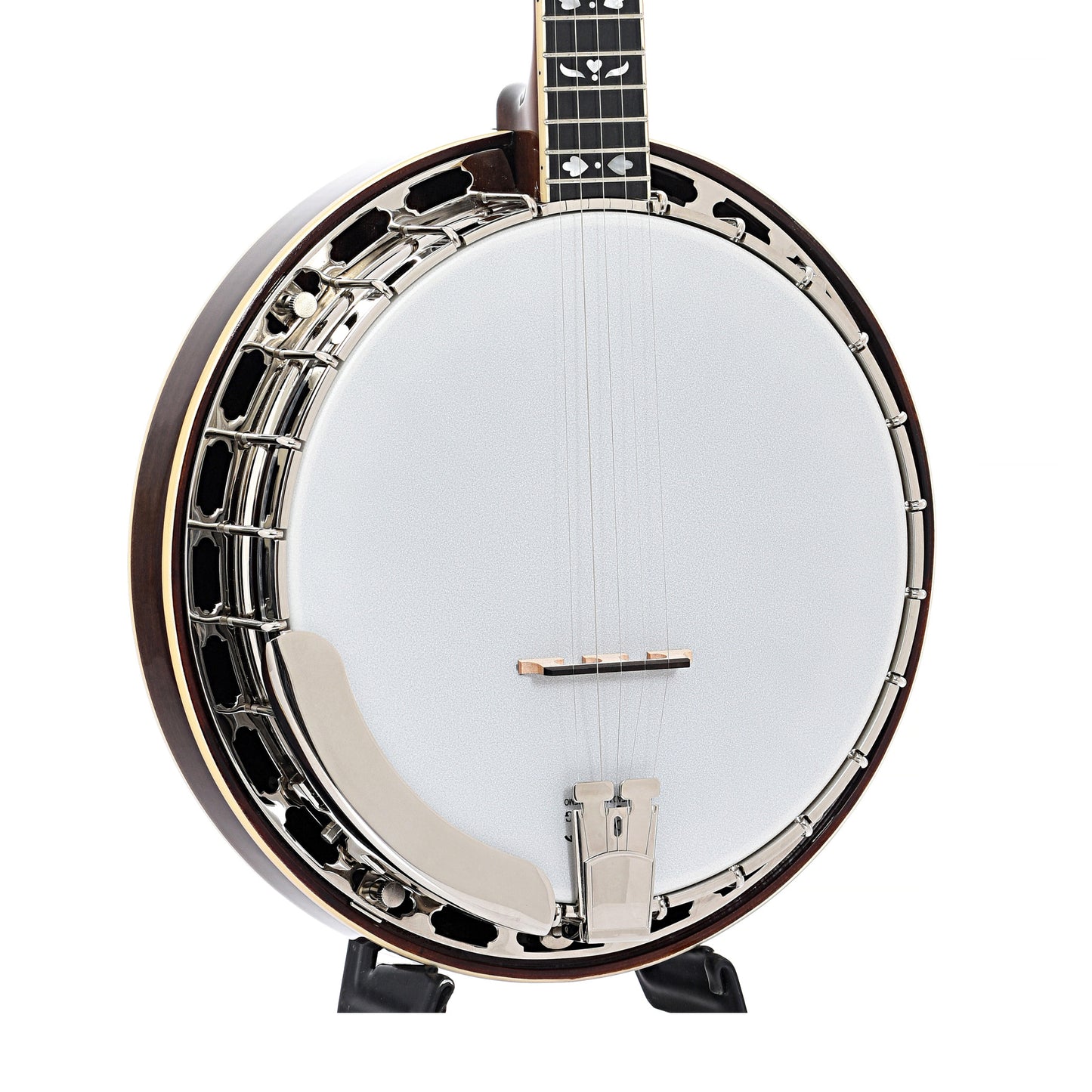 Front and side of RECORDING KING ELITE 76 HEARTS & FLOWERS RESONATOR BANJO