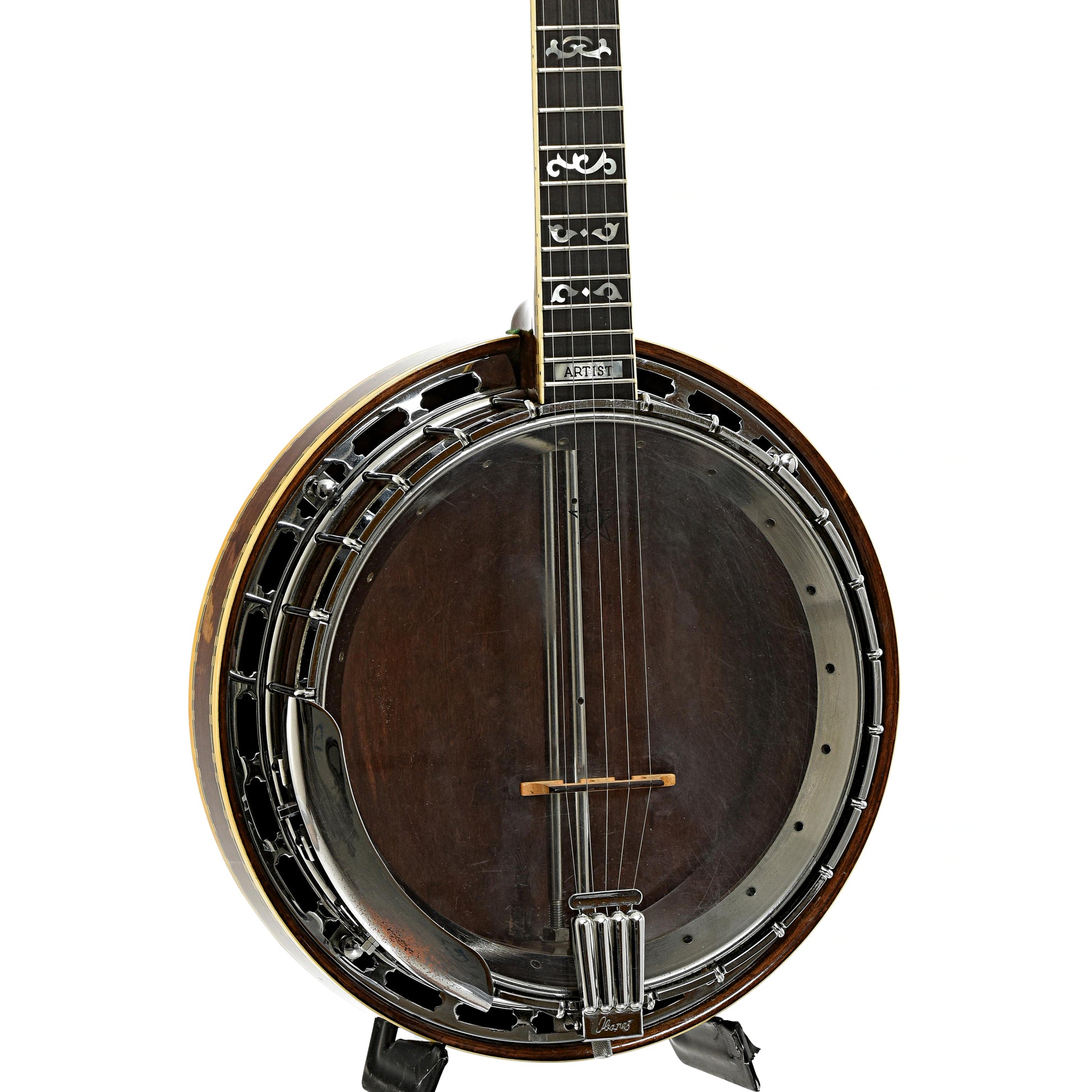 Front and side of Ibanez Wreath Resonator Banjo 