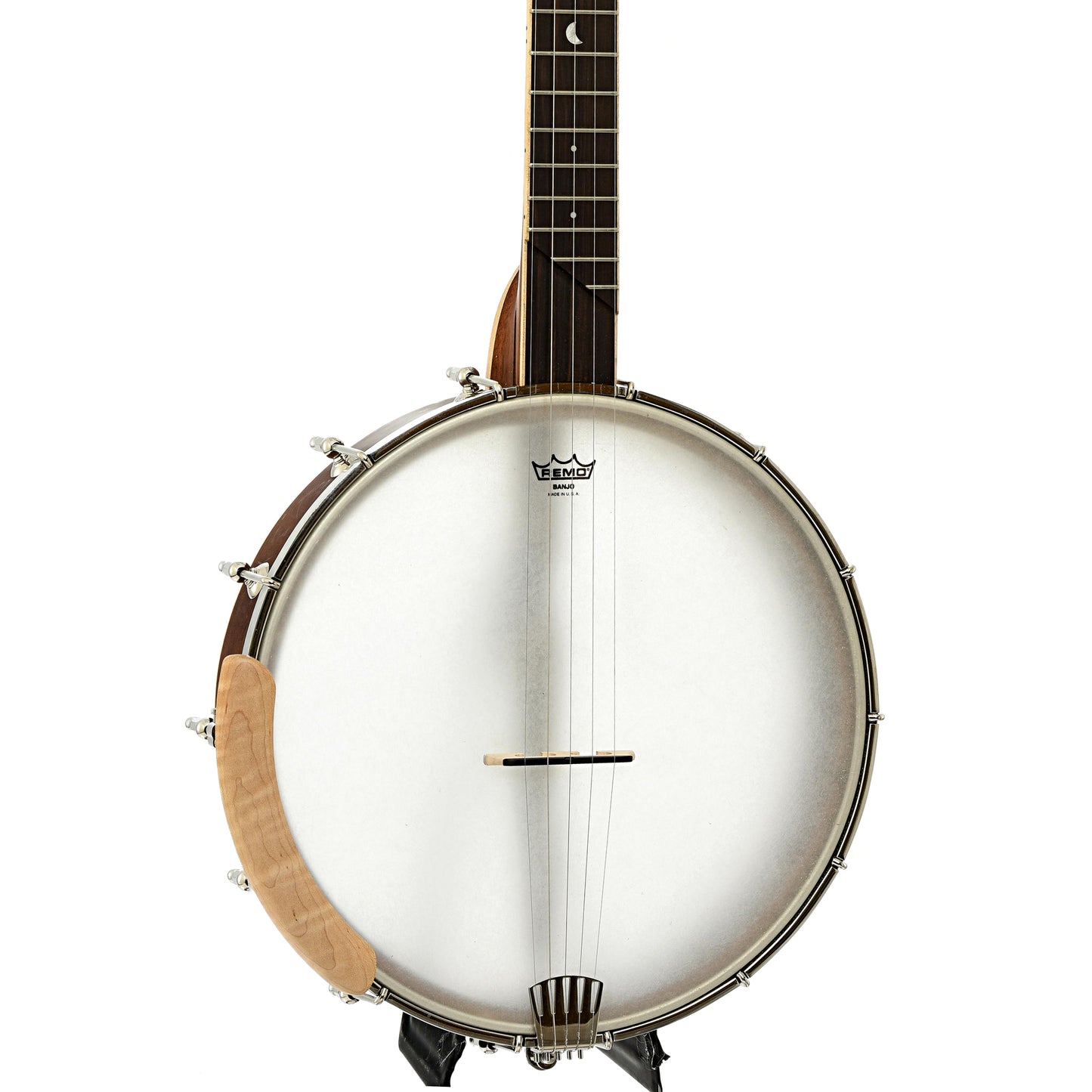 Front and side of Gold Tone HM100 HIgh Moon Open Back Banjo 