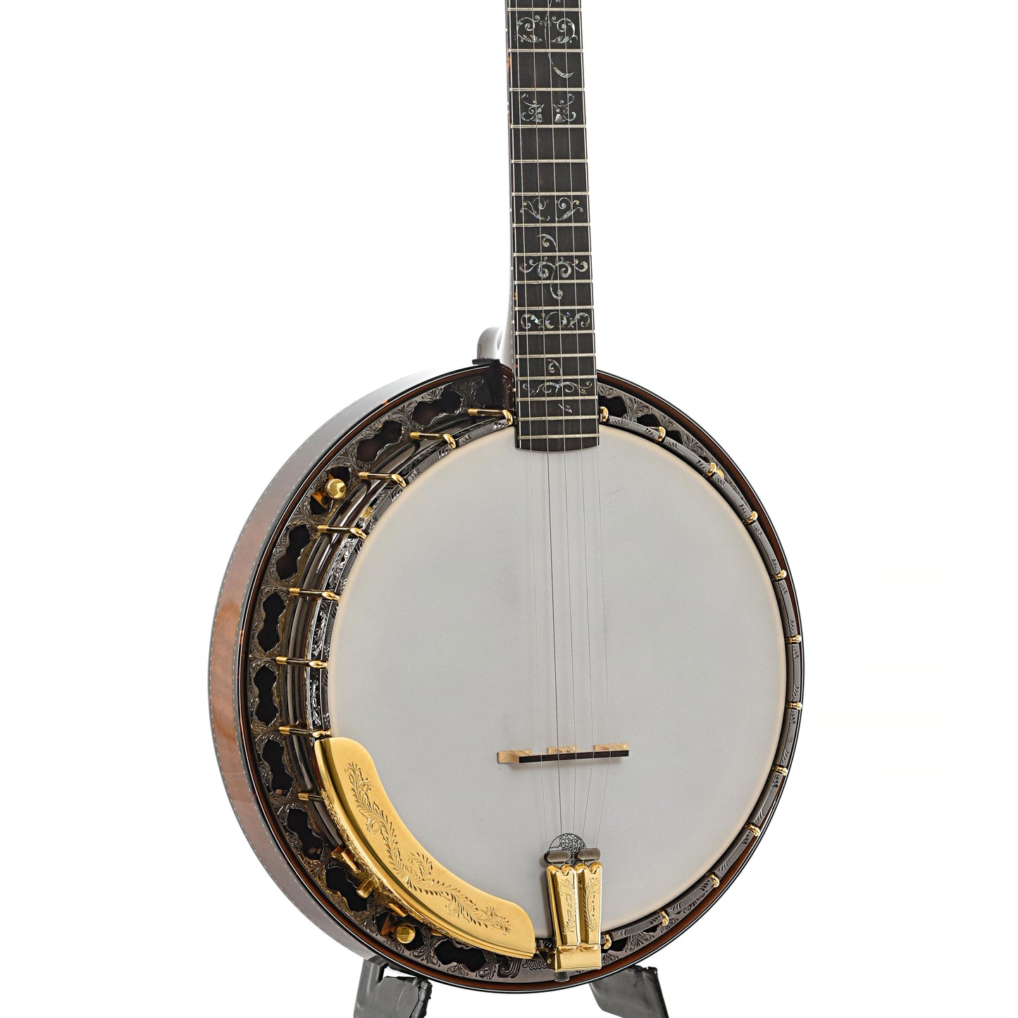 Front and side of Prucha Spirit 24 Custom Presentation Resonator Banjo (2014)