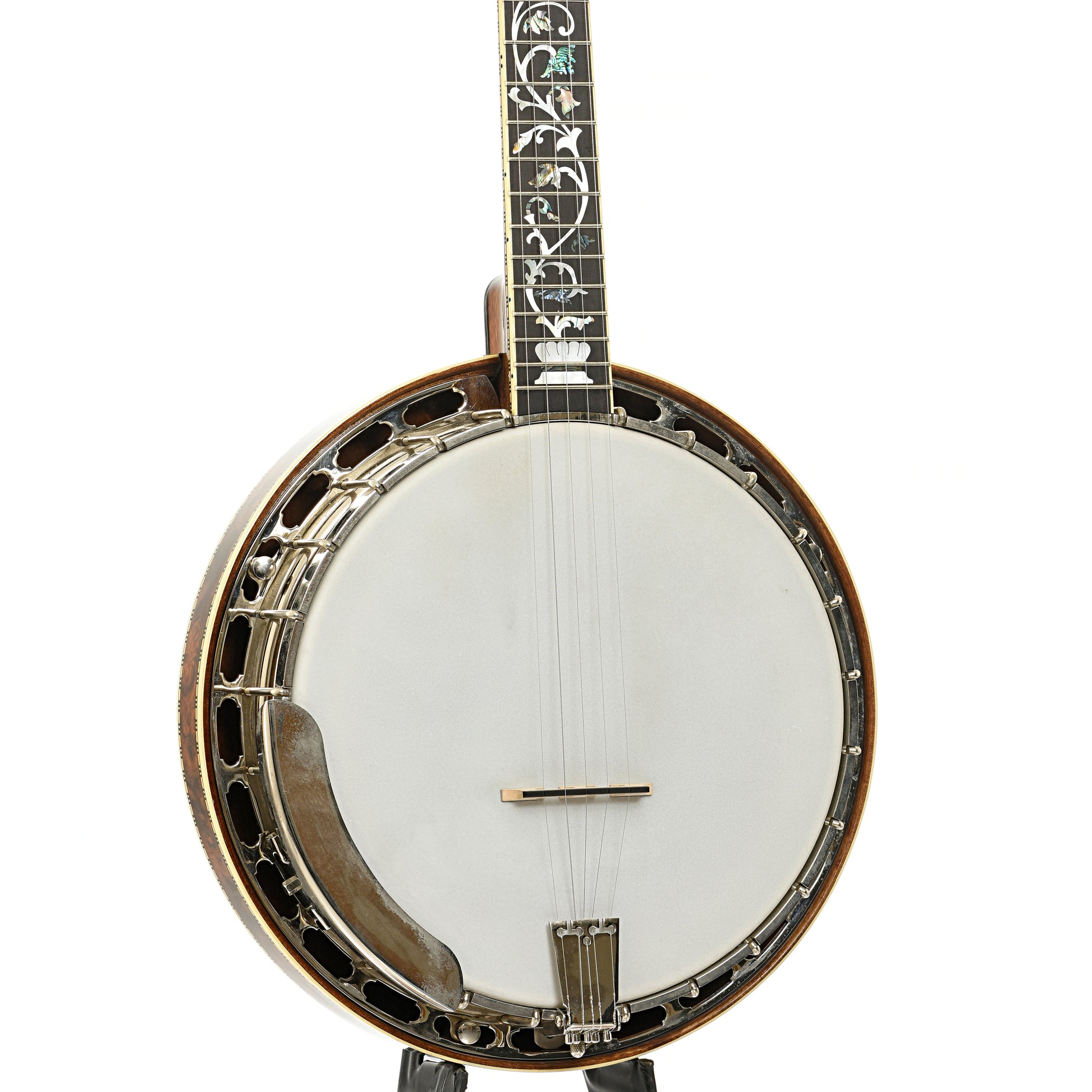 Front and side of Wildwood Sololist Custom Resonator Banjo (c.2008)