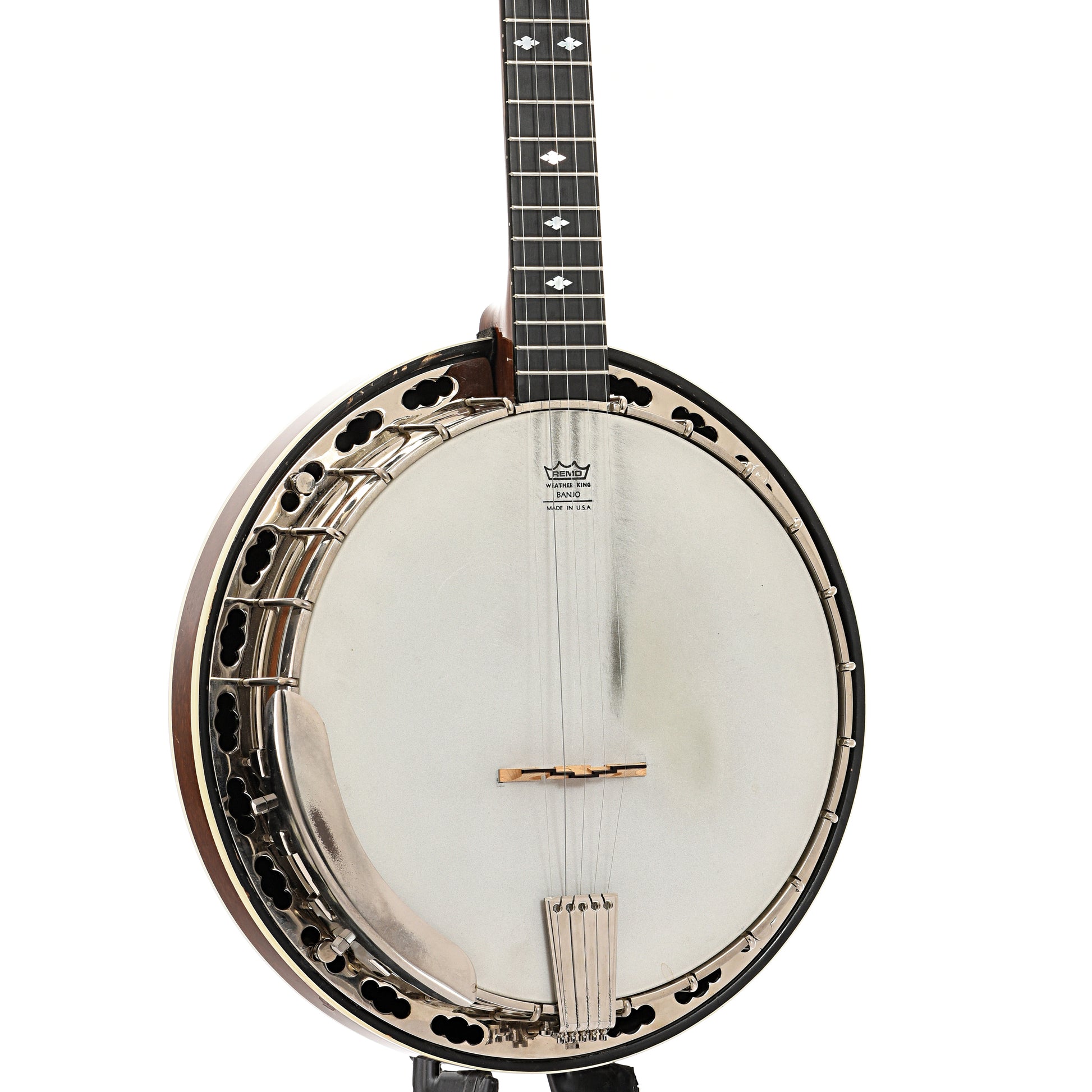 Front and side of Deering Deluxe Resonator Banjo