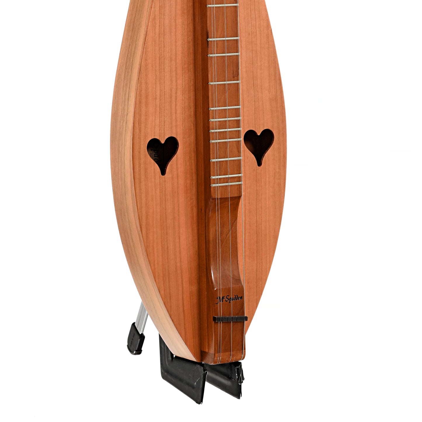 Front and side of McSpadden 4FH26CC Cherry Dulcimer & Gigbag, Short Scale