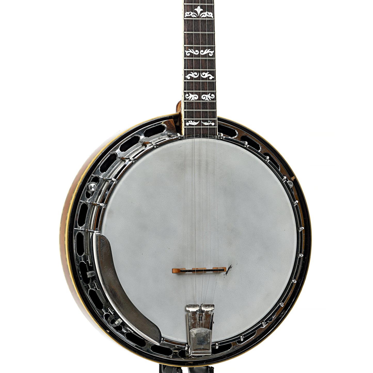 Front and side of Aria Pro II Flying Eagle Resonator Banjo