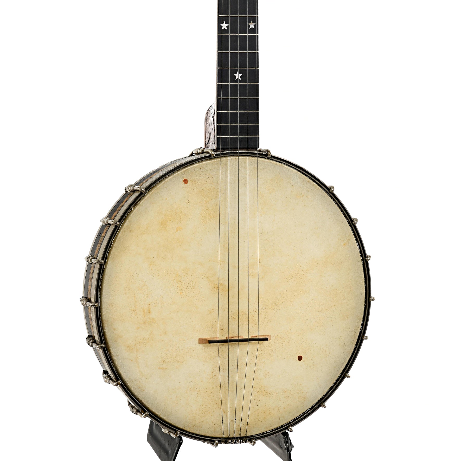 Front and side of Regal Open Back Banjo