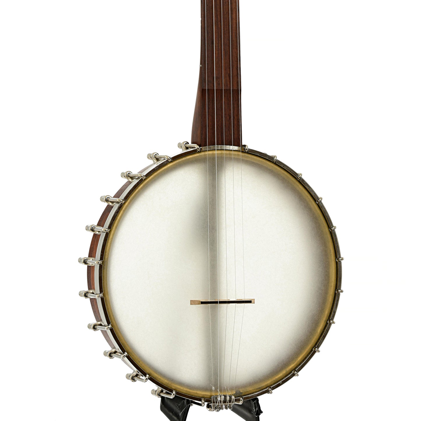 Front and side of Cedar Mountain FH1S Fretless Open Back Banjo