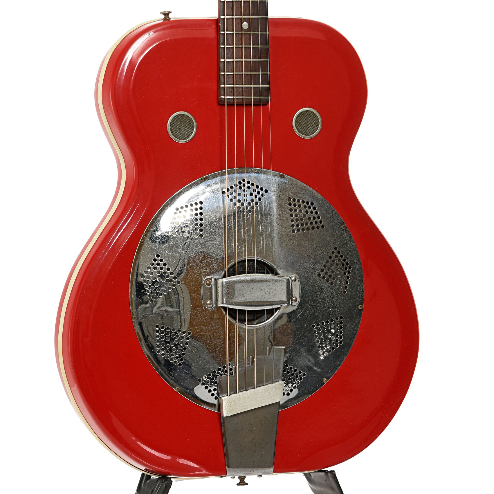 Front and side of Supro Folkstar Resonator Guitar