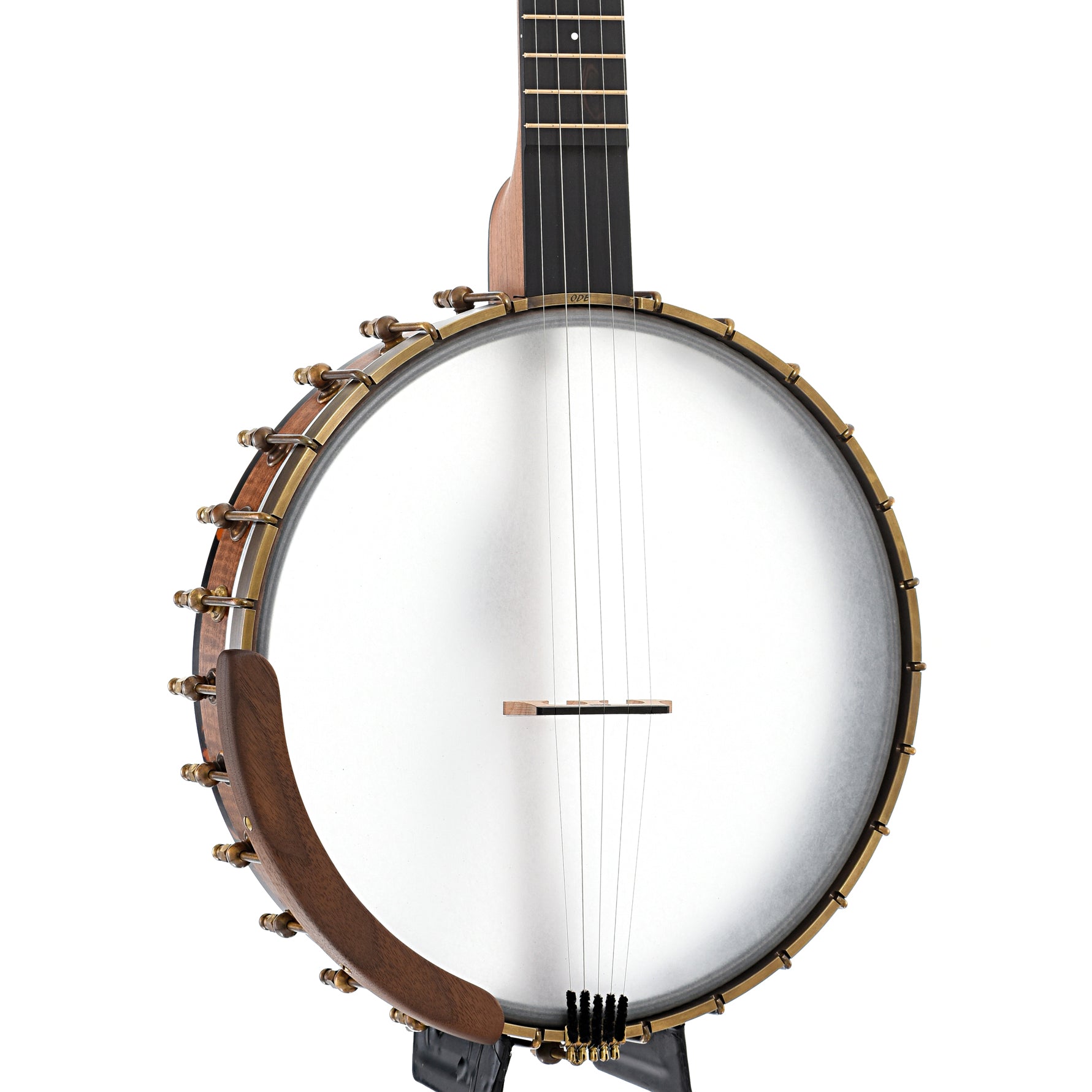 Front and side of Ode Magician 12" Openback Banjo