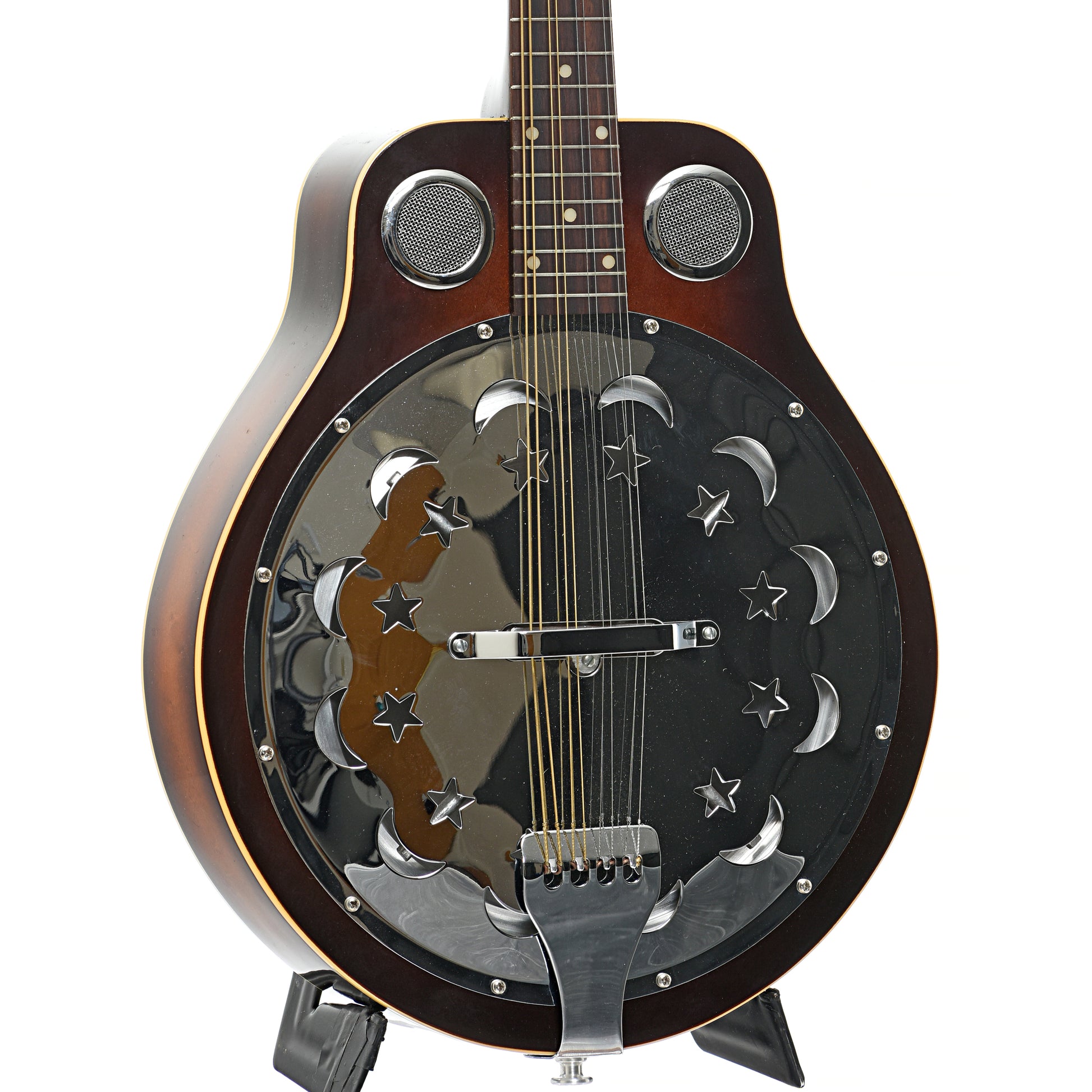 front and side of Dobro Model No.15 Resonator Mandolin (1982)