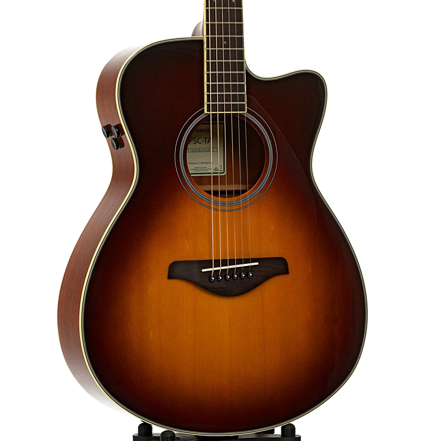 Front and side of Yamaha FSC-TA Acoustic Guitar 