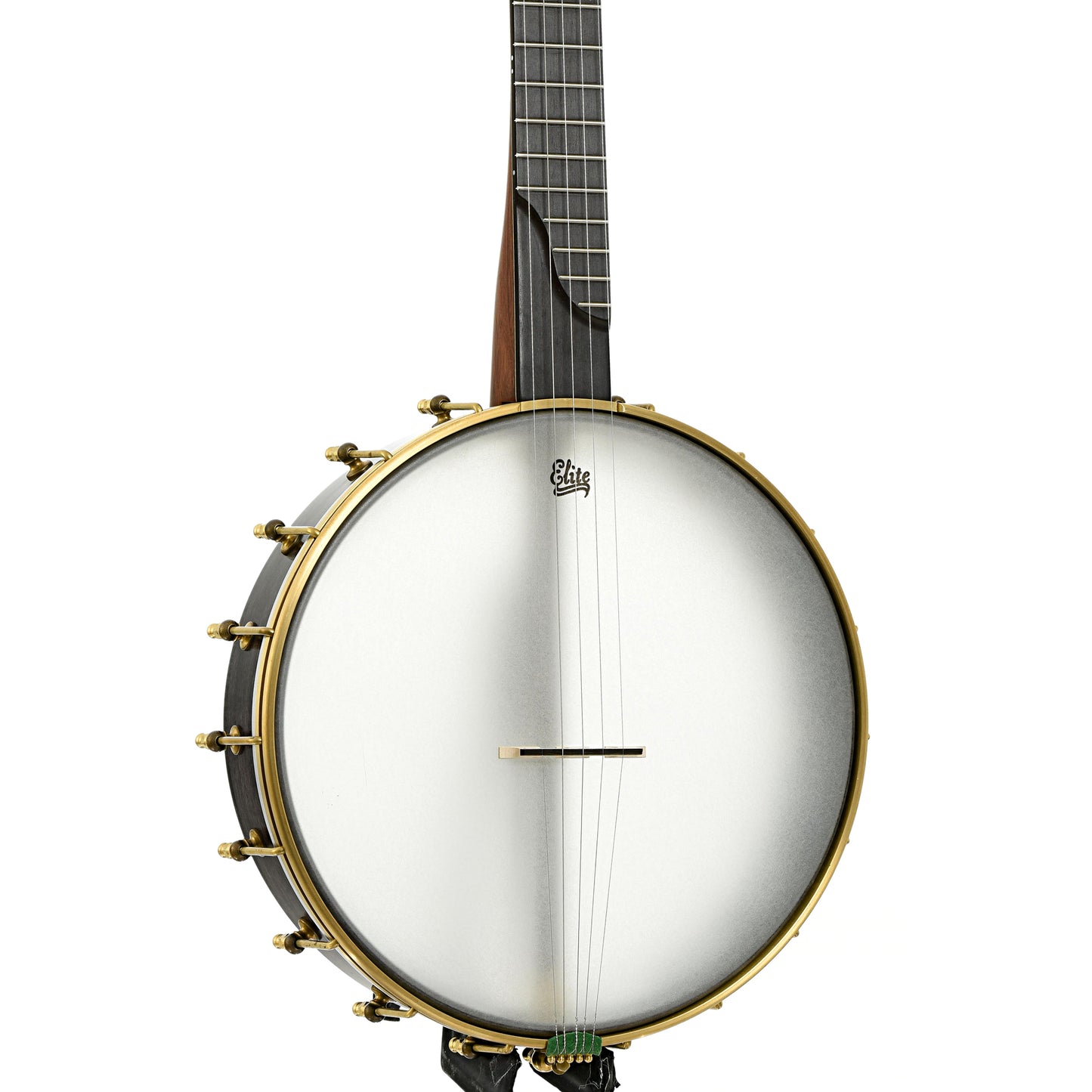 Front and side of Chuck Lee Lone Star Custom 12" Openback Banjo #865, Integral Wood Tone Ring