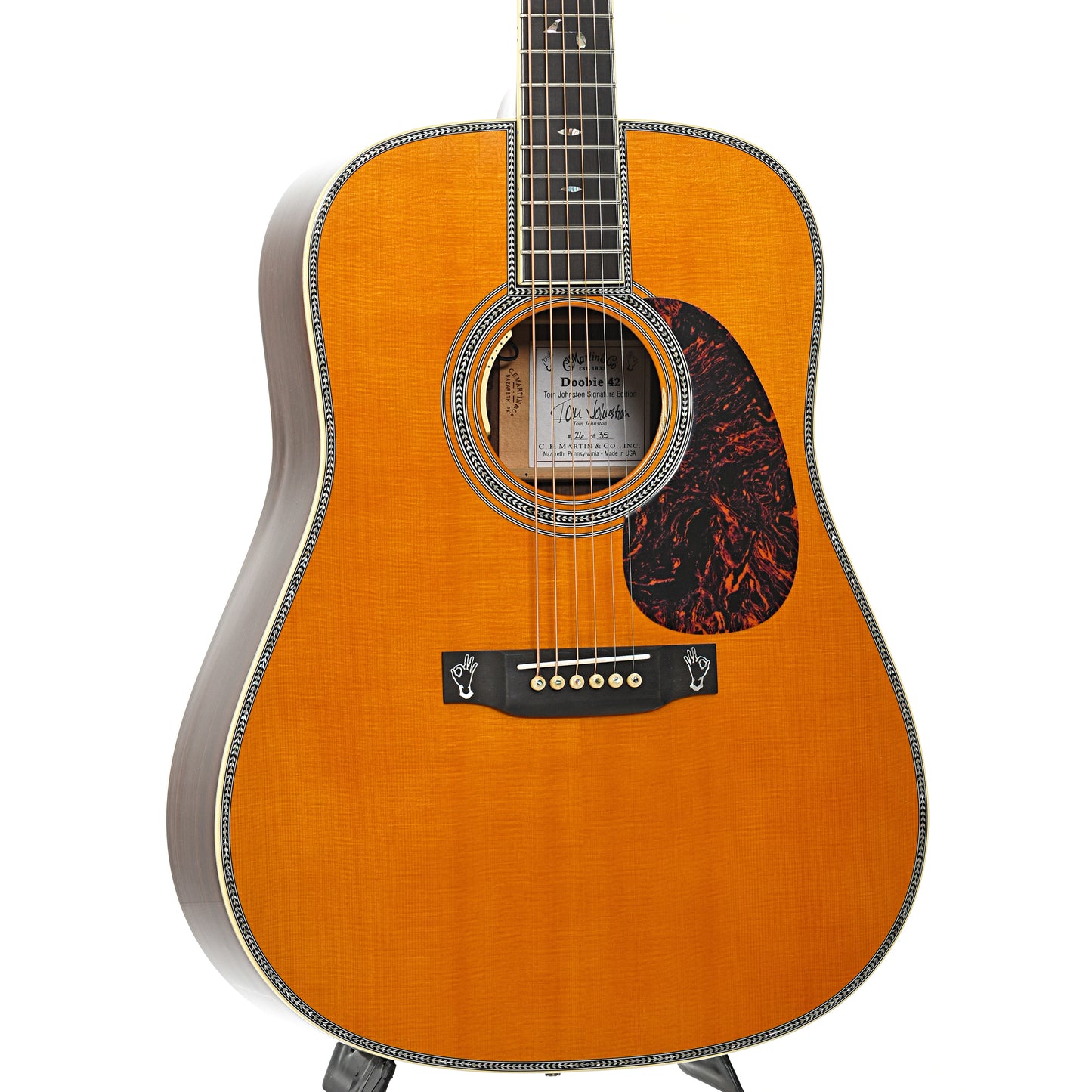 Front and side Martin Doobie-42 Tom Johnston Signature Acoustic Guitar (2007)