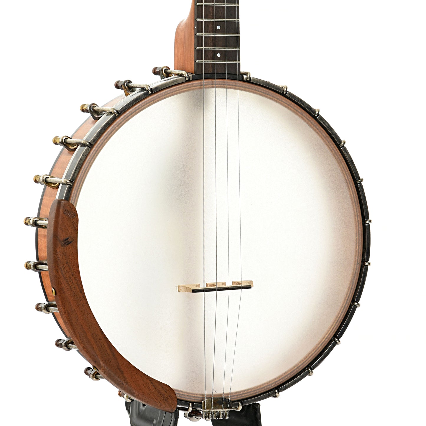 Front and side of Ode Magician 11" Tenor Banjo