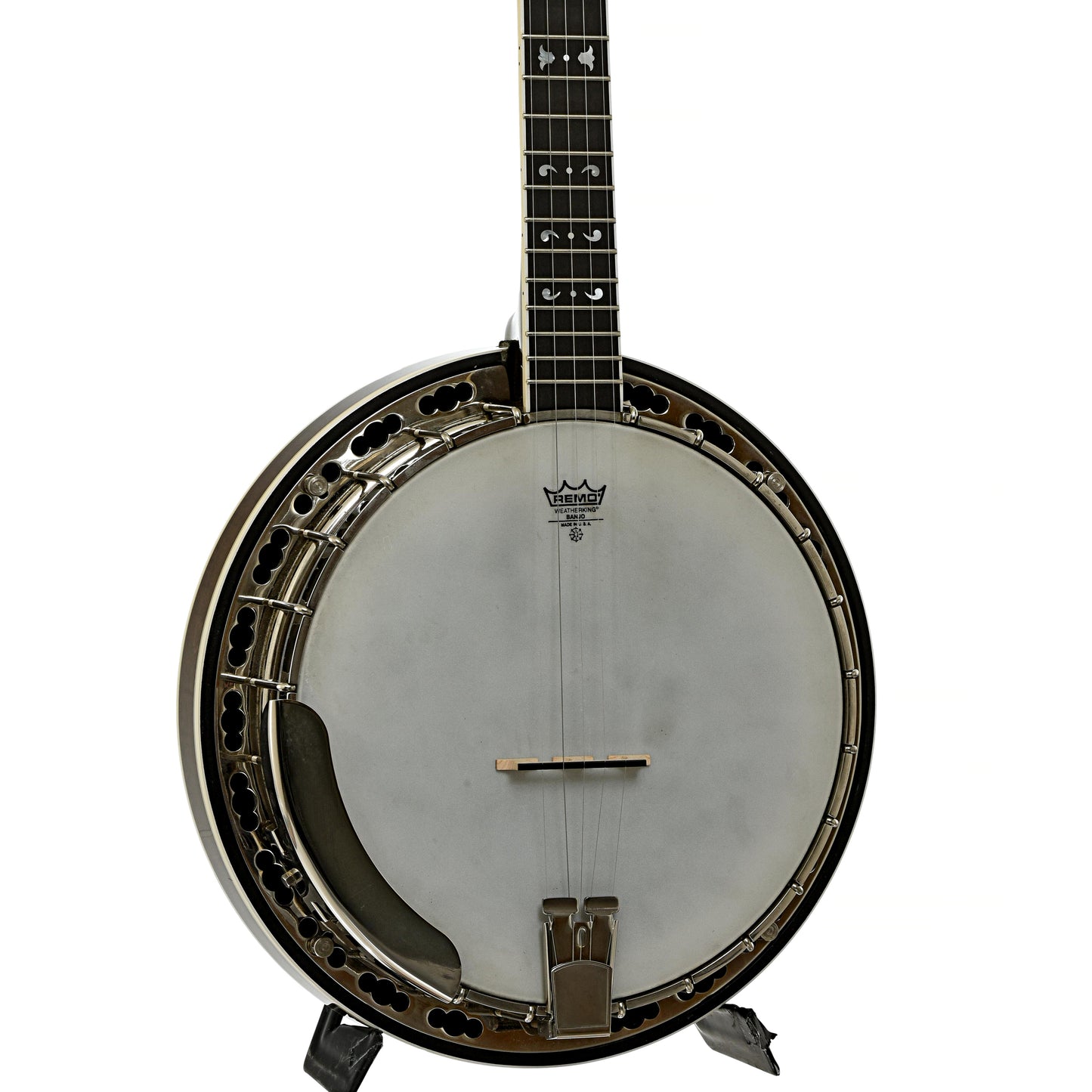 Front and side of Deering Maple Blossom Resonator Banjo