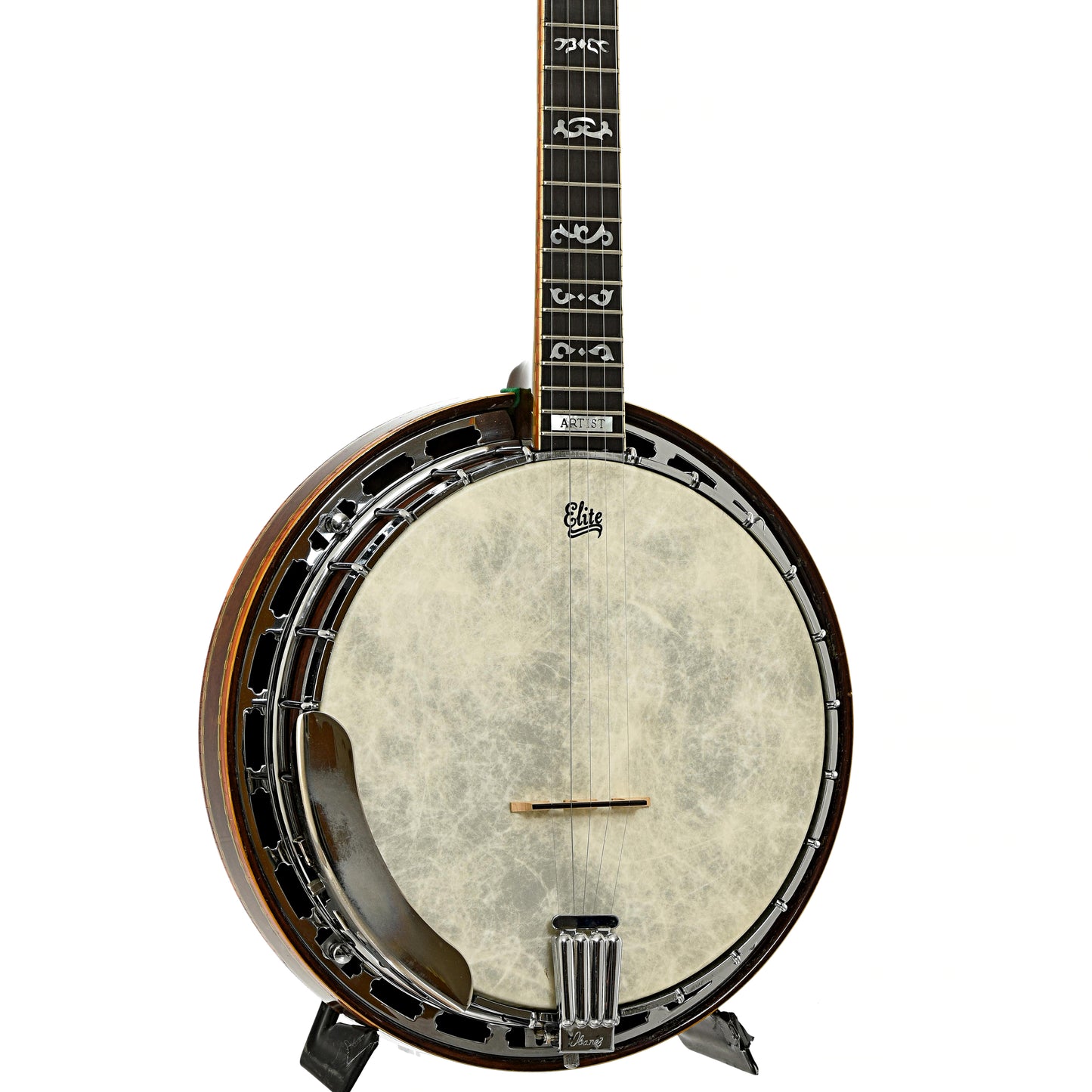 Front and side of Ibanez Artist Wreath Resonator Banjo