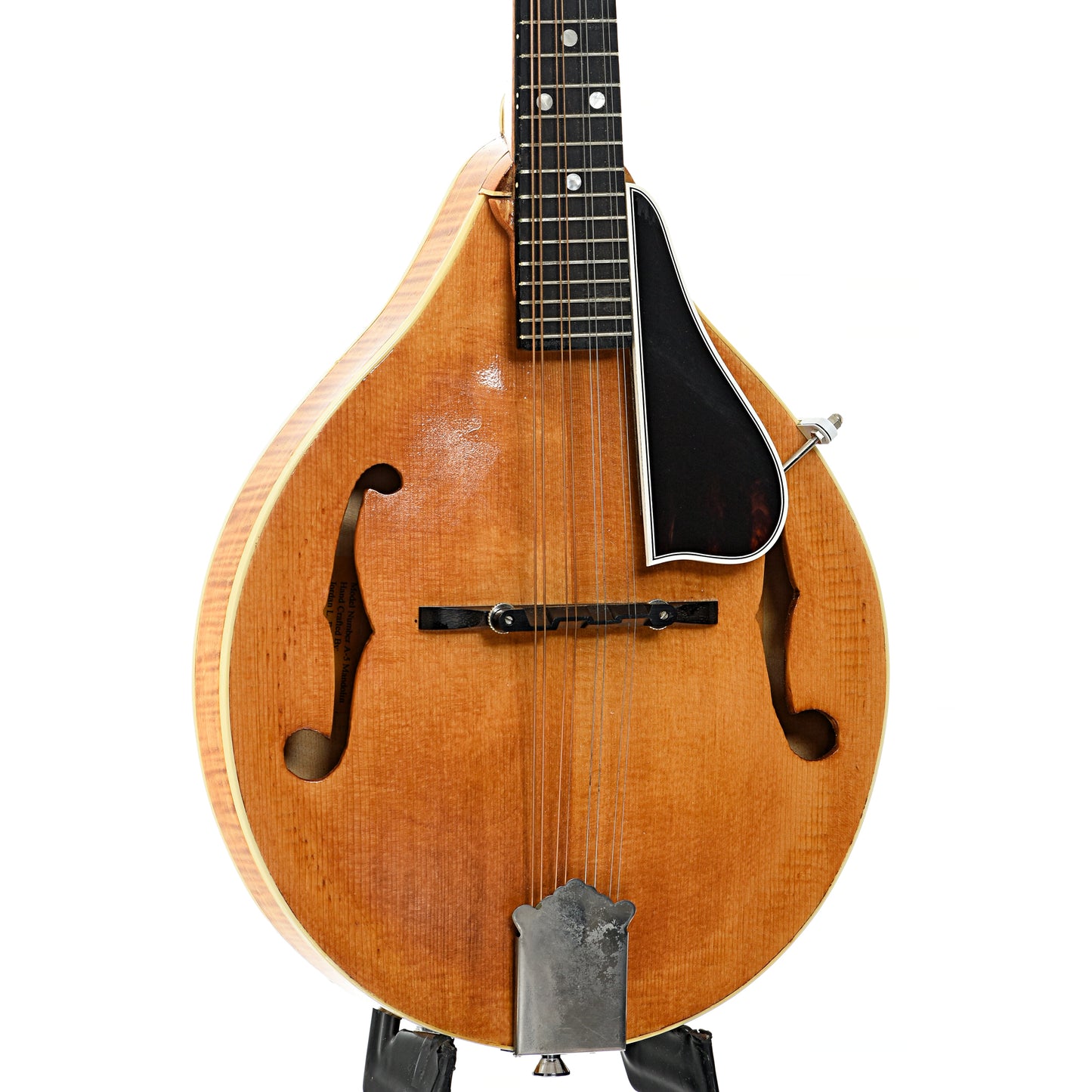 Front and side of Jordan Buck A-Style Mandolin (2013)