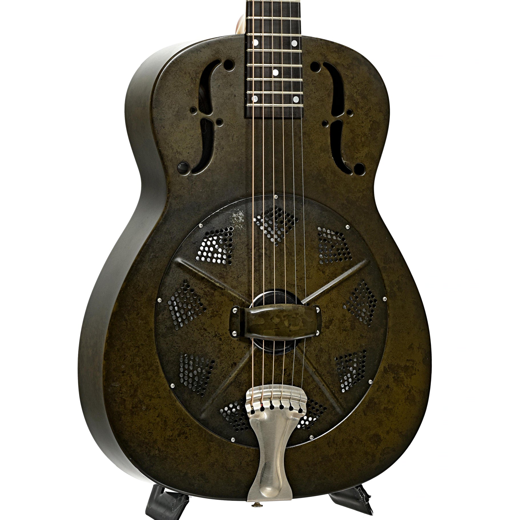 Front and side of National NRP-B Roundneck Resonator Guitar 