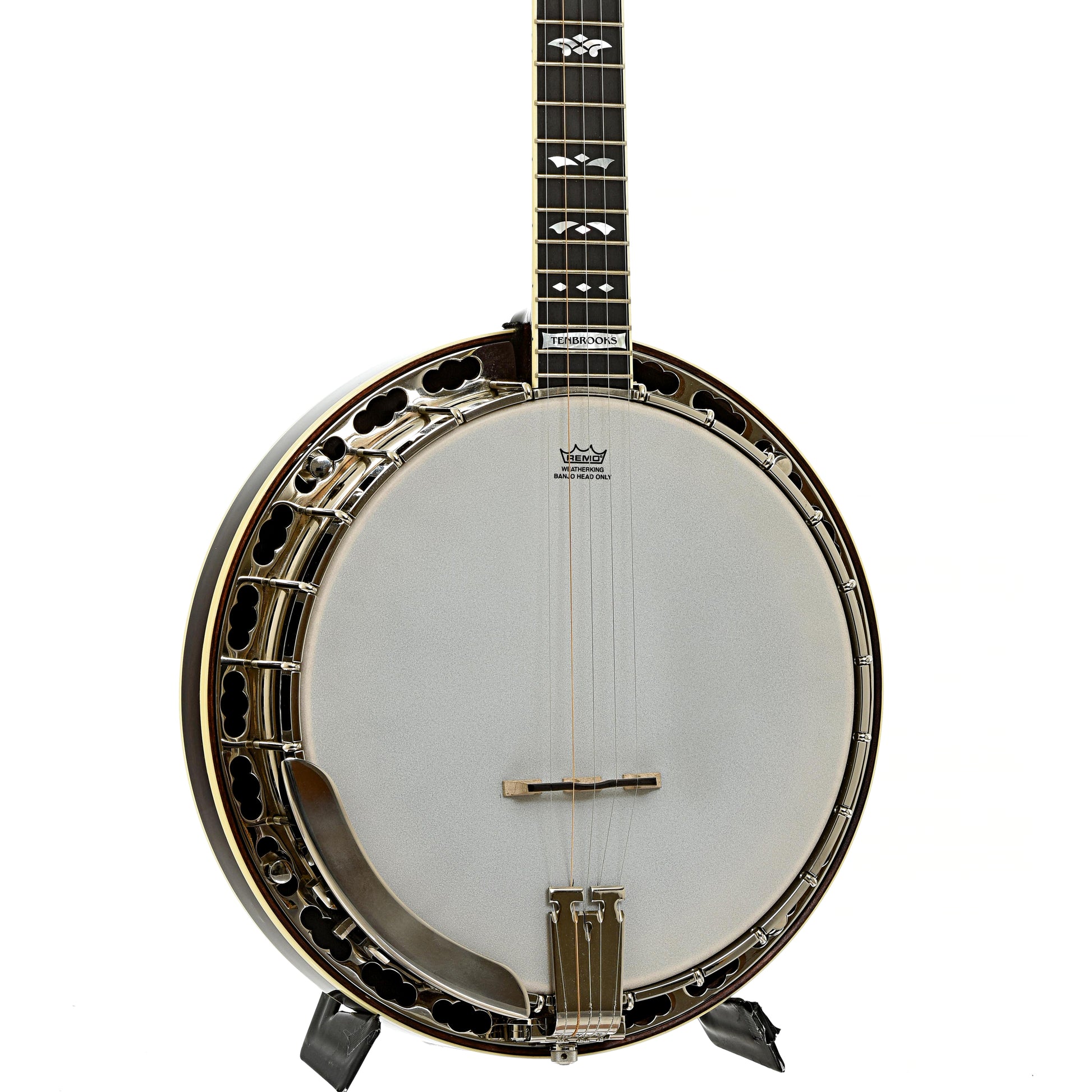 Front and side of Deering Tenbrooks Legacy Resonator Banjo