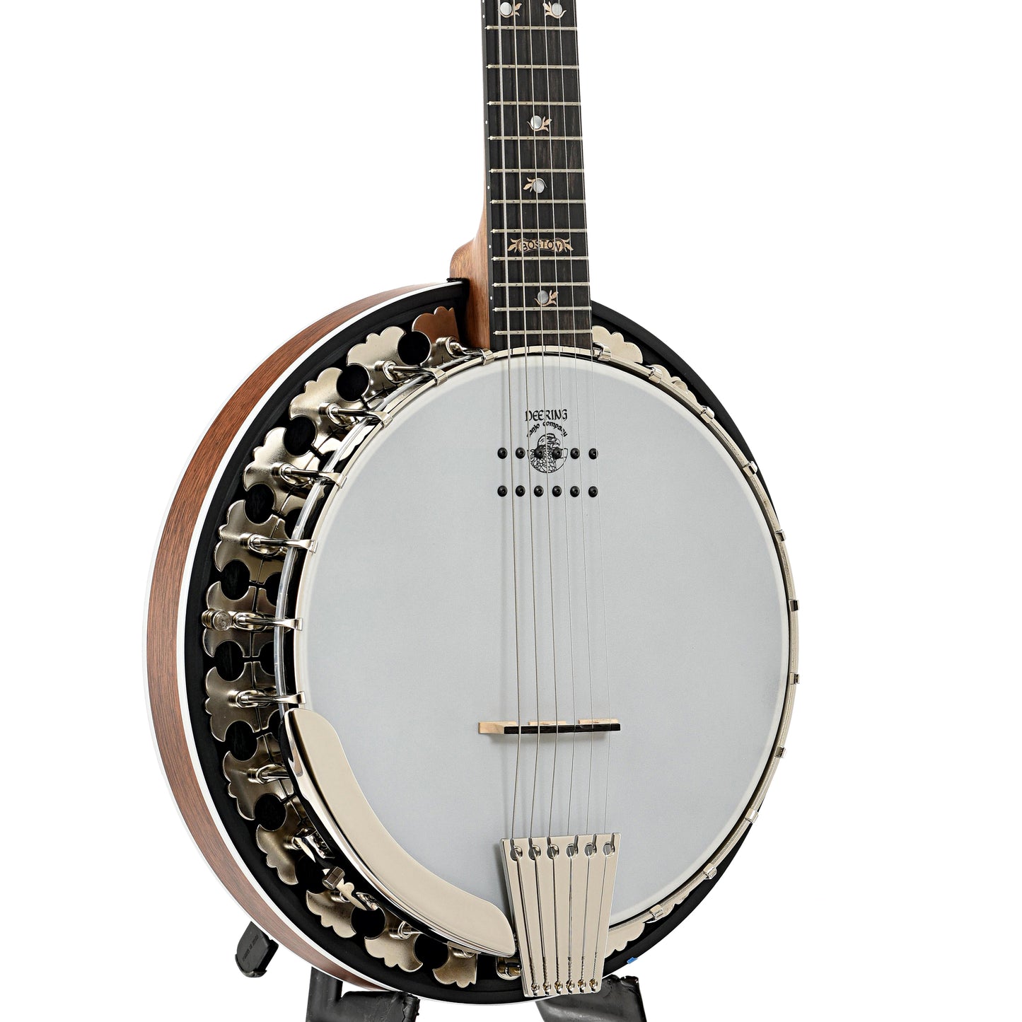 Deering B-6AE Boston 6-String Acoustic-Electric Banjo Guitar & Case